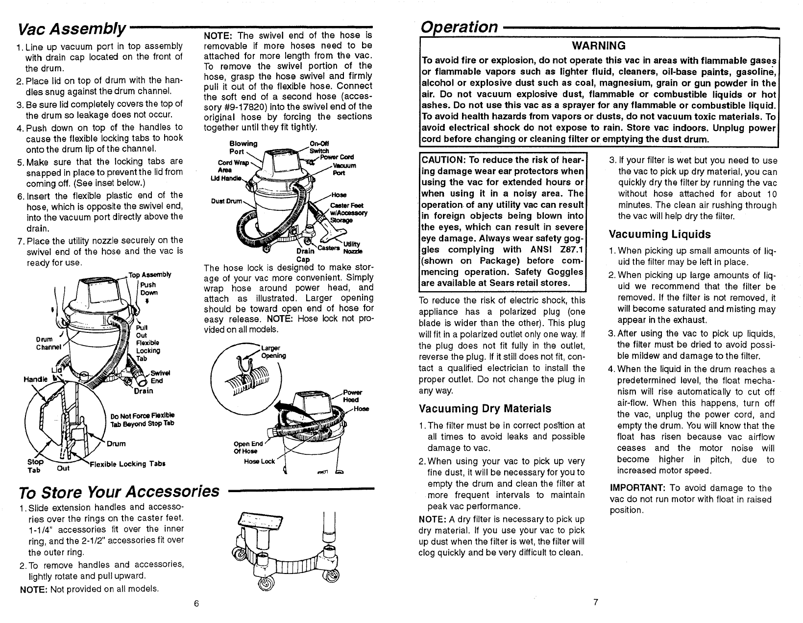 Craftsman 113177311 User Manual WET/DRY VAC Manuals And Guides L0909159