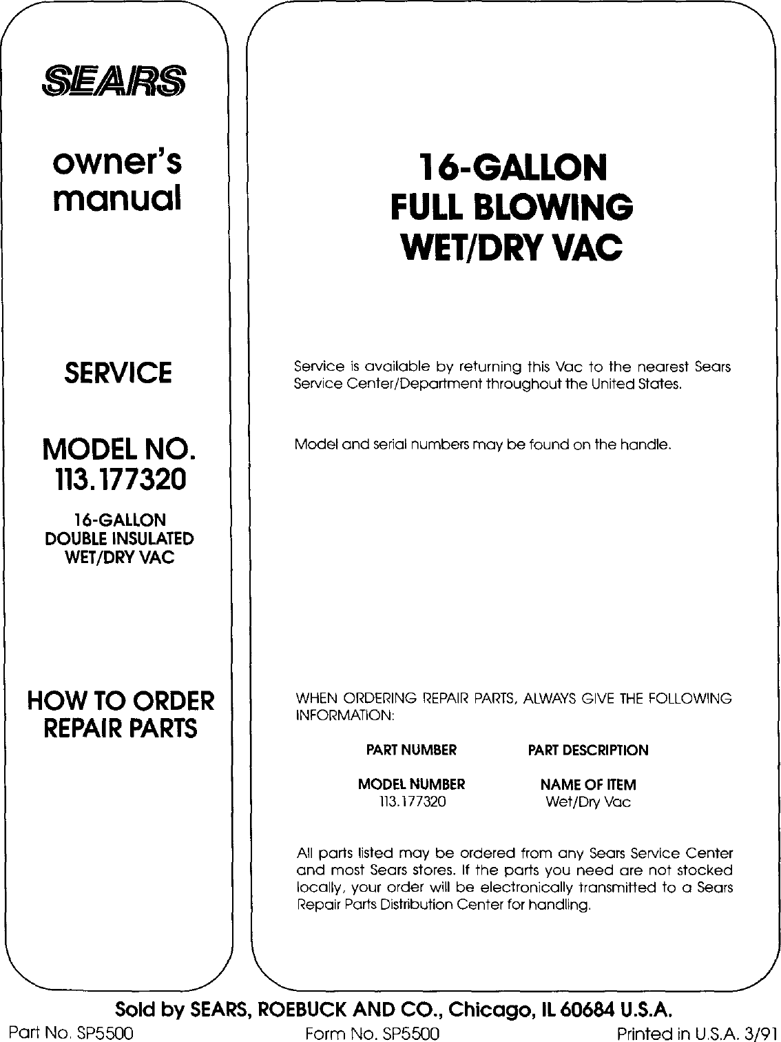 Page 8 of 8 - Craftsman 113177320 User Manual  WET/DRY VAC - Manuals And Guides L0107014