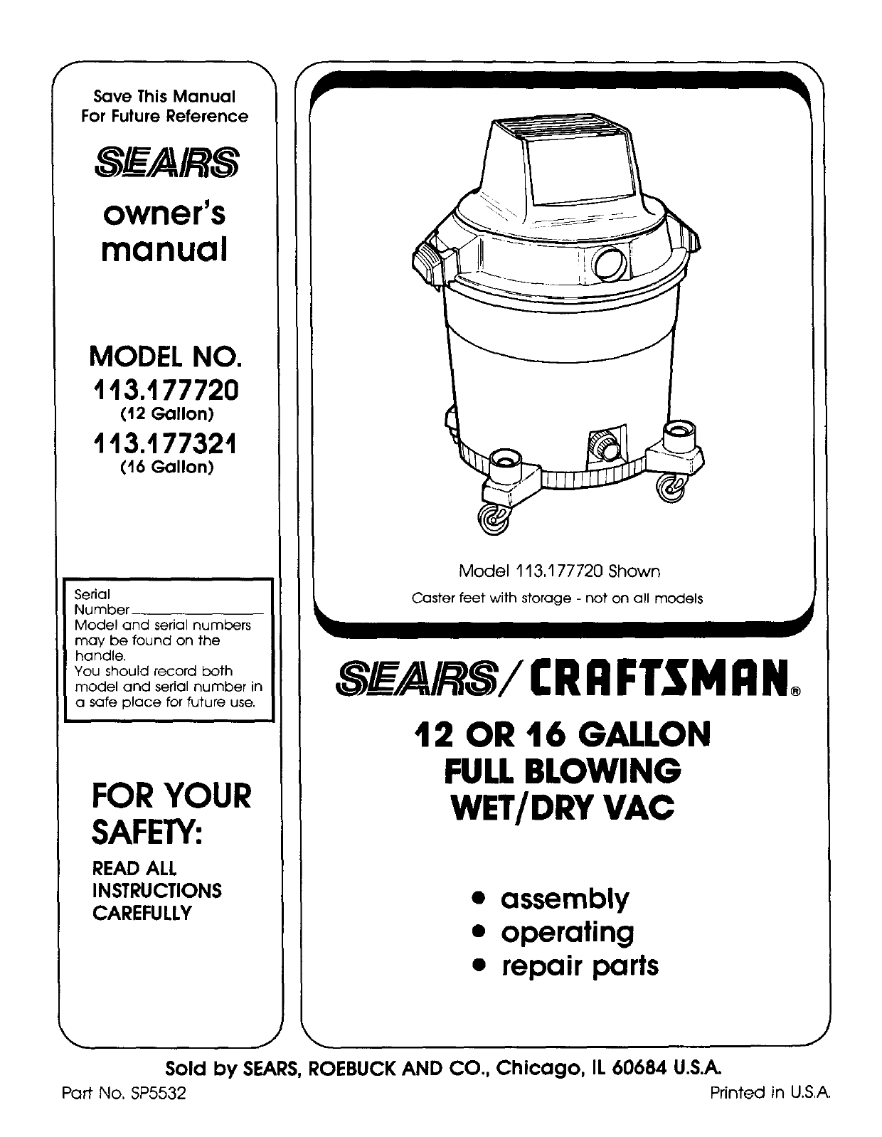 Shop Vac Instruction Manual