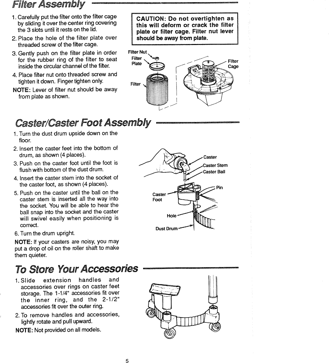 Craftsman 113177360 User Manual WET/DRY VAC Manuals And Guides L0906497