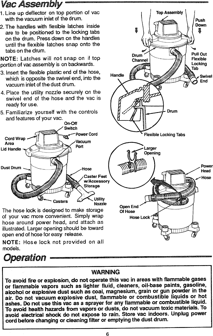 Craftsman 113177360 User Manual WET/DRY VAC Manuals And Guides L0906497