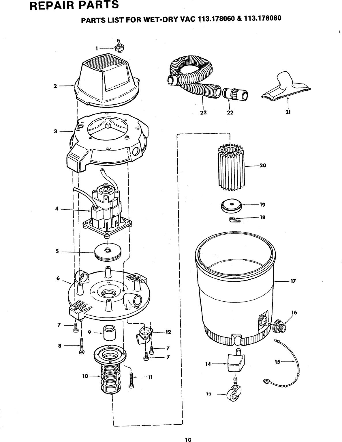 Page 10 of 12 - Craftsman 113178060 User Manual  WET-DRY VAC - Manuals And Guides L0904583