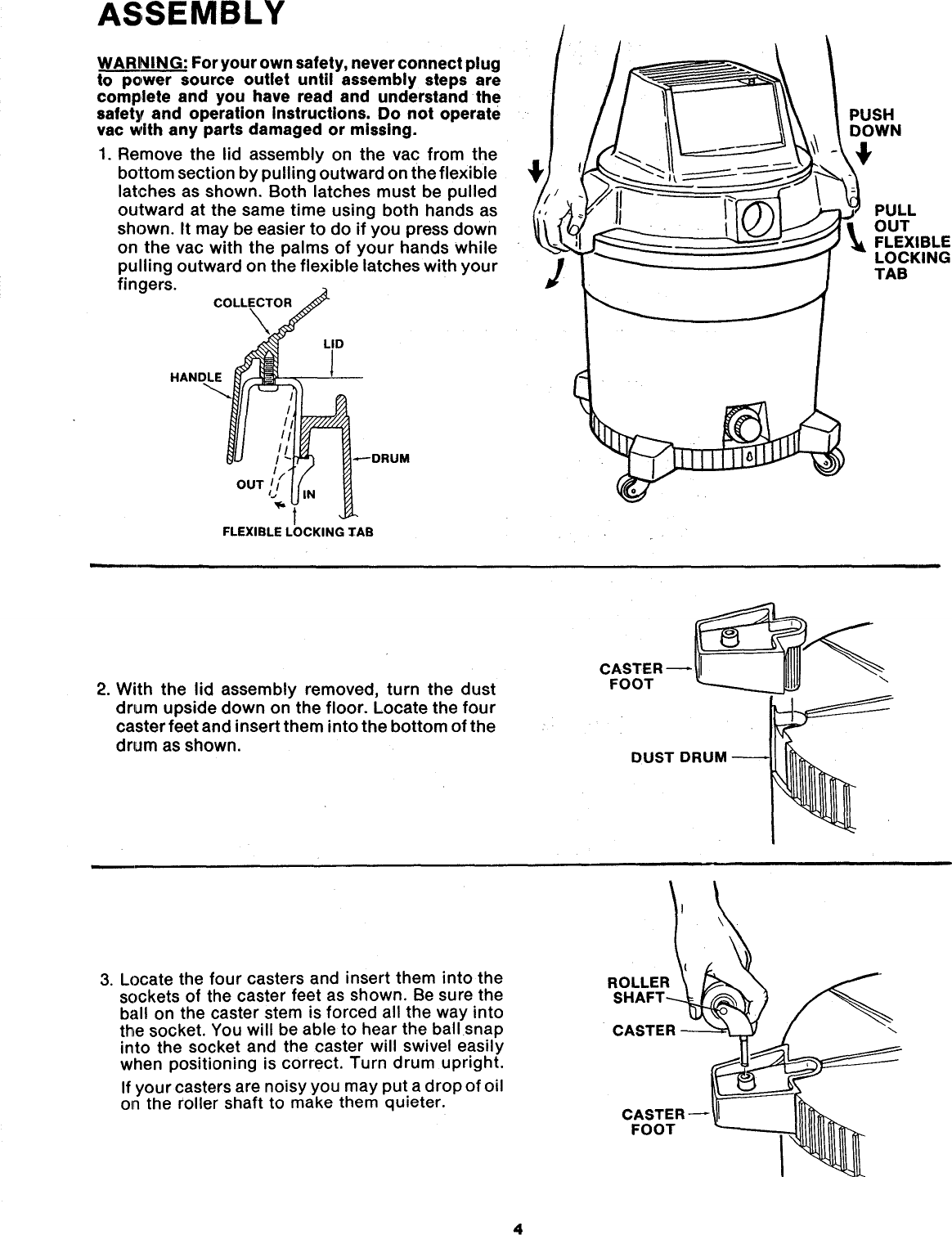 Page 4 of 12 - Craftsman 113178060 User Manual  WET-DRY VAC - Manuals And Guides L0904583