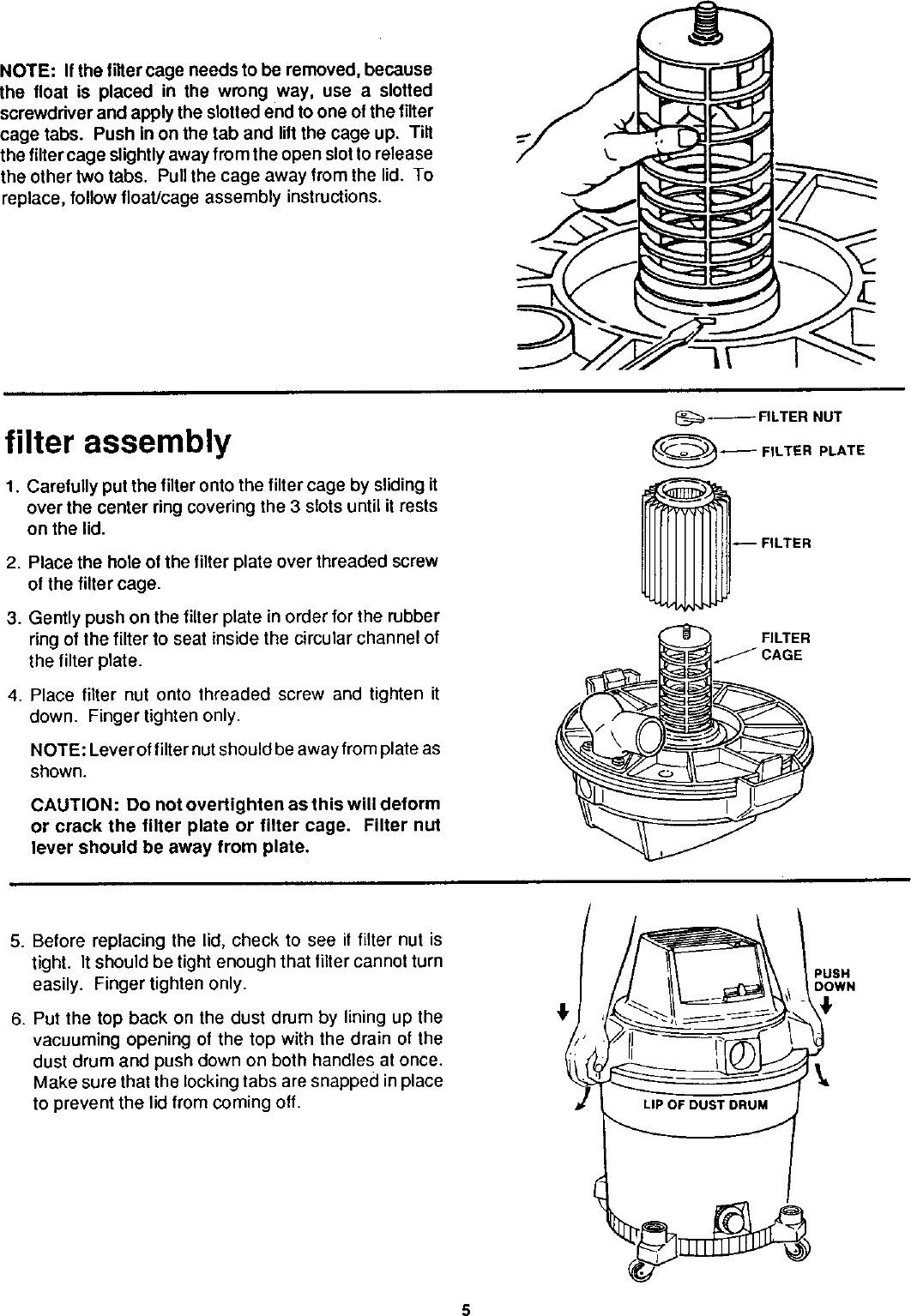 Page 5 of 12 - Craftsman 113178490 User Manual  WET/DRY VAC - Manuals And Guides L0201150