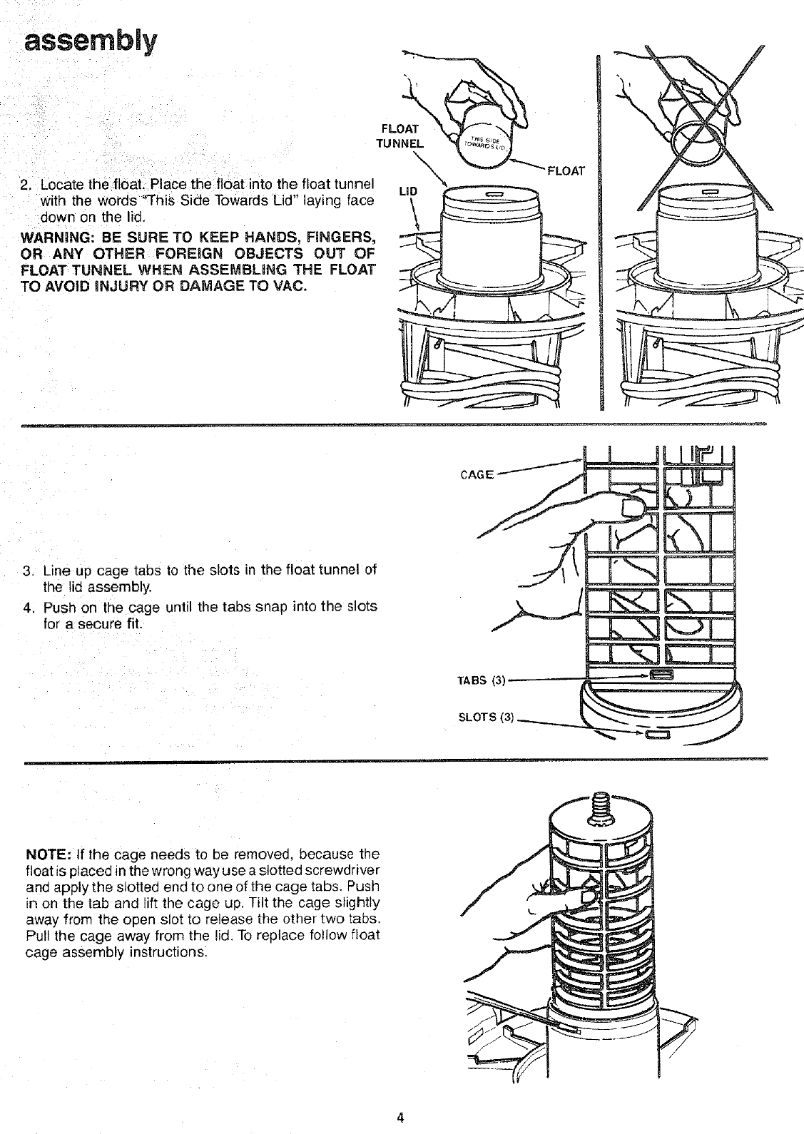 Page 4 of 12 - Craftsman 113179430 User Manual  8 GALLON WET/DRY VAC - Manuals And Guides L0801905