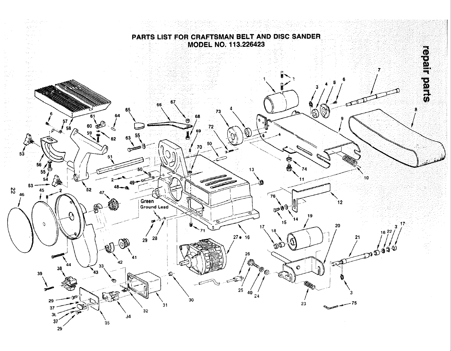 Craftsman 113226423 User Manual BELT AND DISC SANDER Manuals Guides