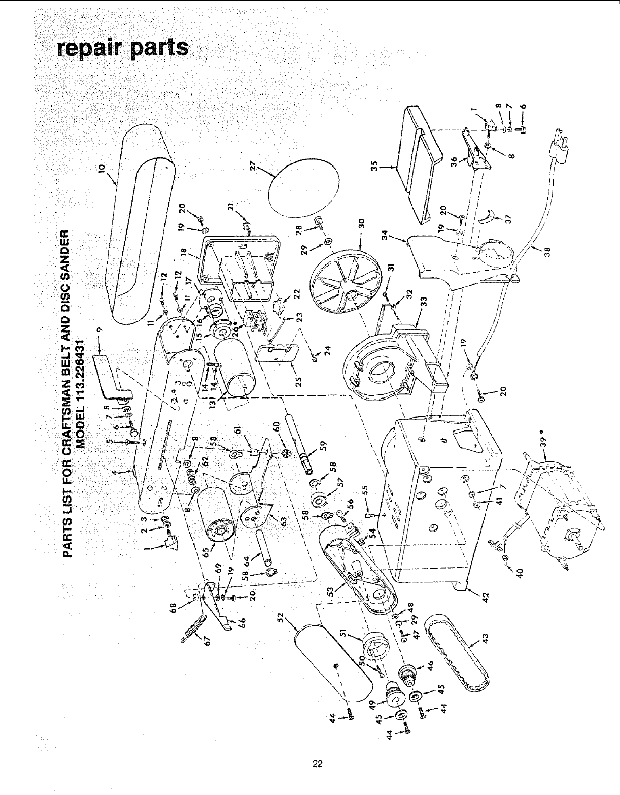 Craftsman 113226431 User Manual BELT AND DISC SANDER Manuals Guides