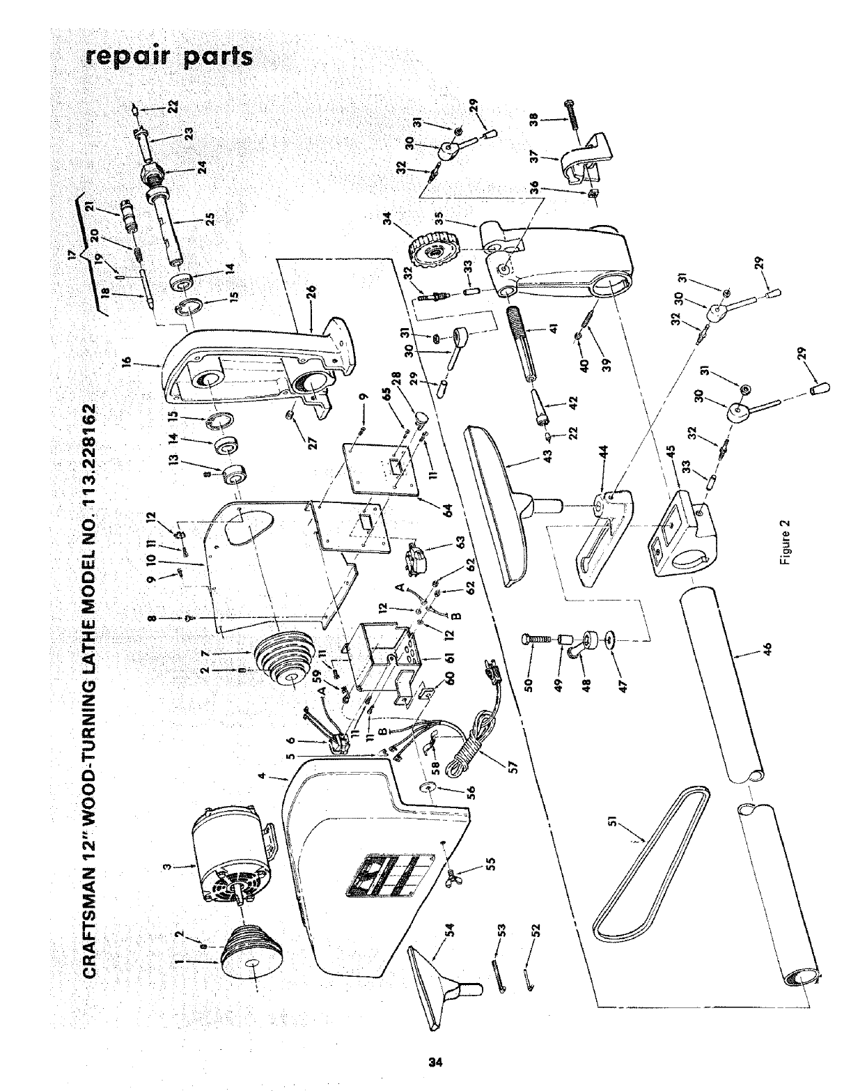 Craftsman 113228162 User Manual WOOD LATHE Manuals And Guides L0803531