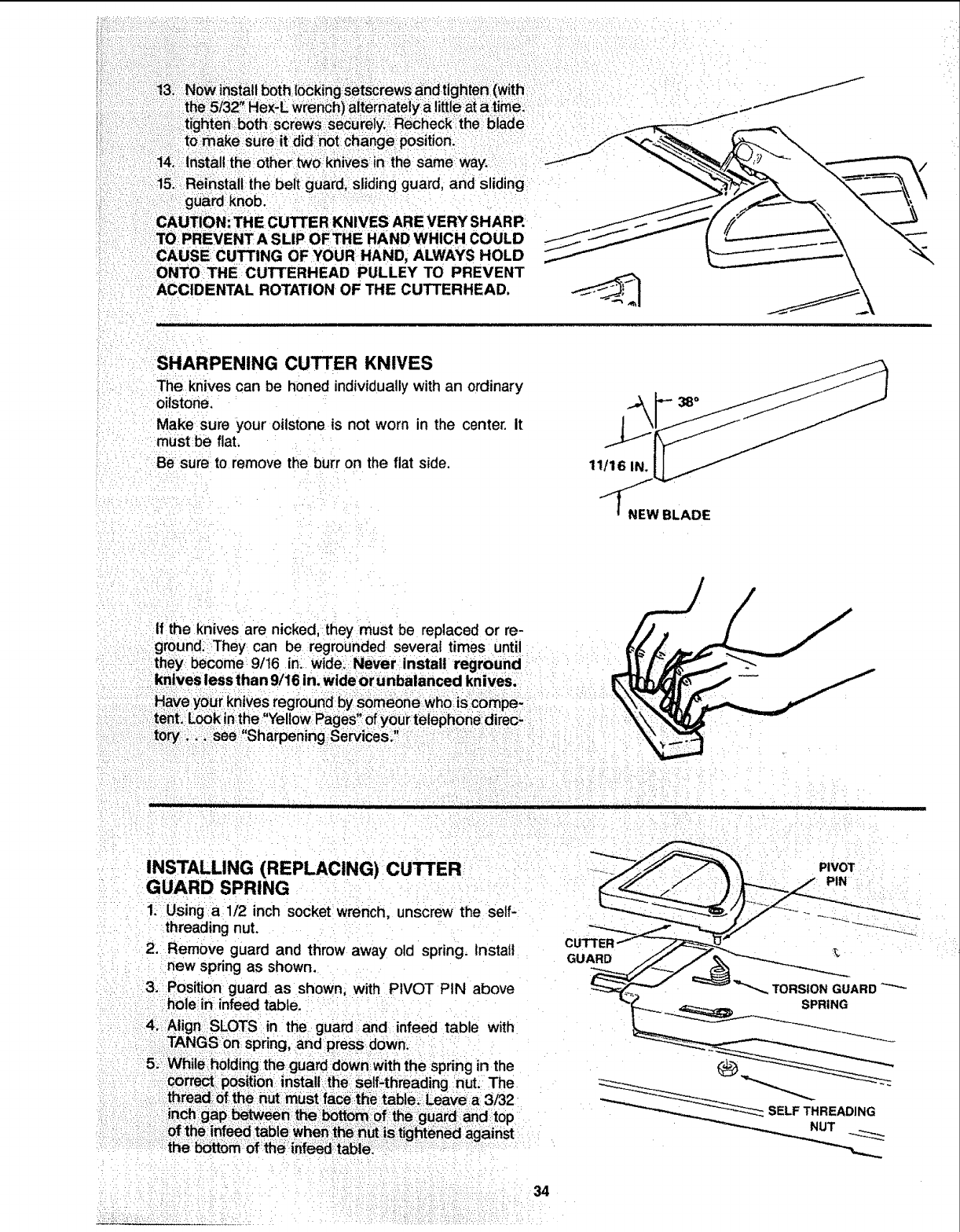 Craftsman 113232210 User Manual Jointer/Planer Manuals And Guides L0811879