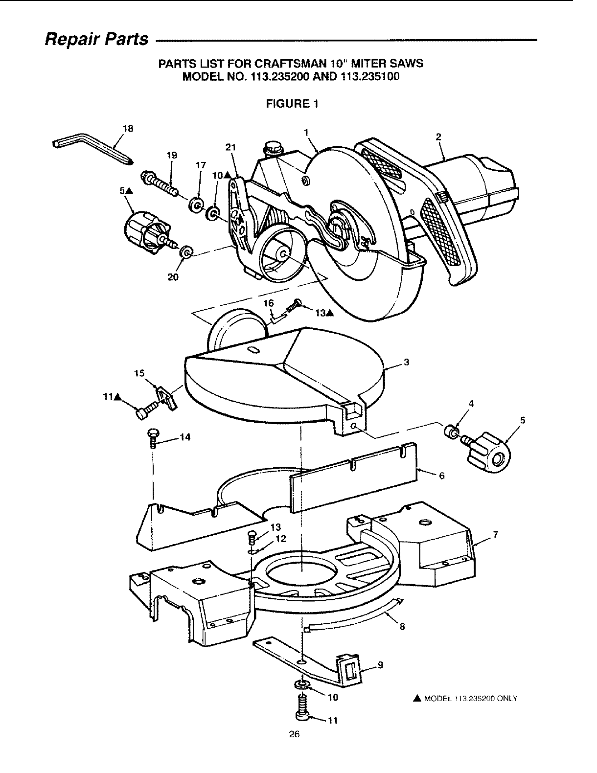 Craftsman Miter Saw Parts Diagram 