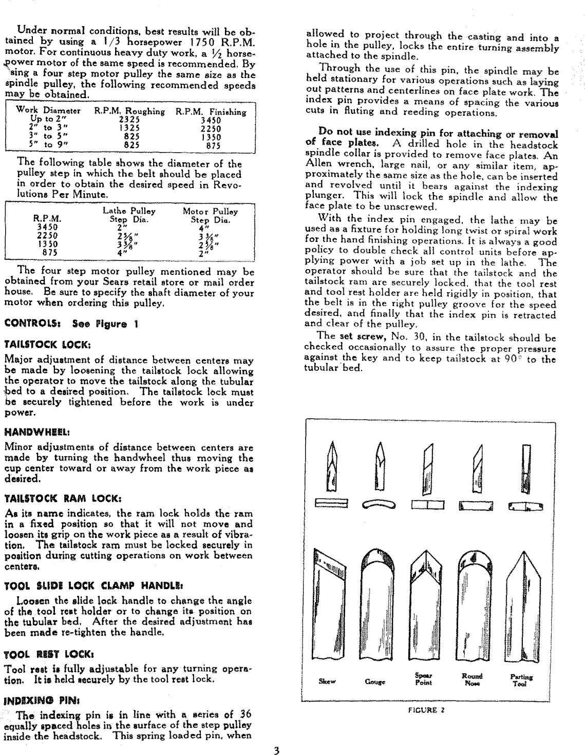Page 3 of 6 - Craftsman 11323881 User Manual LATHE - Manuals And Guides L1001151
