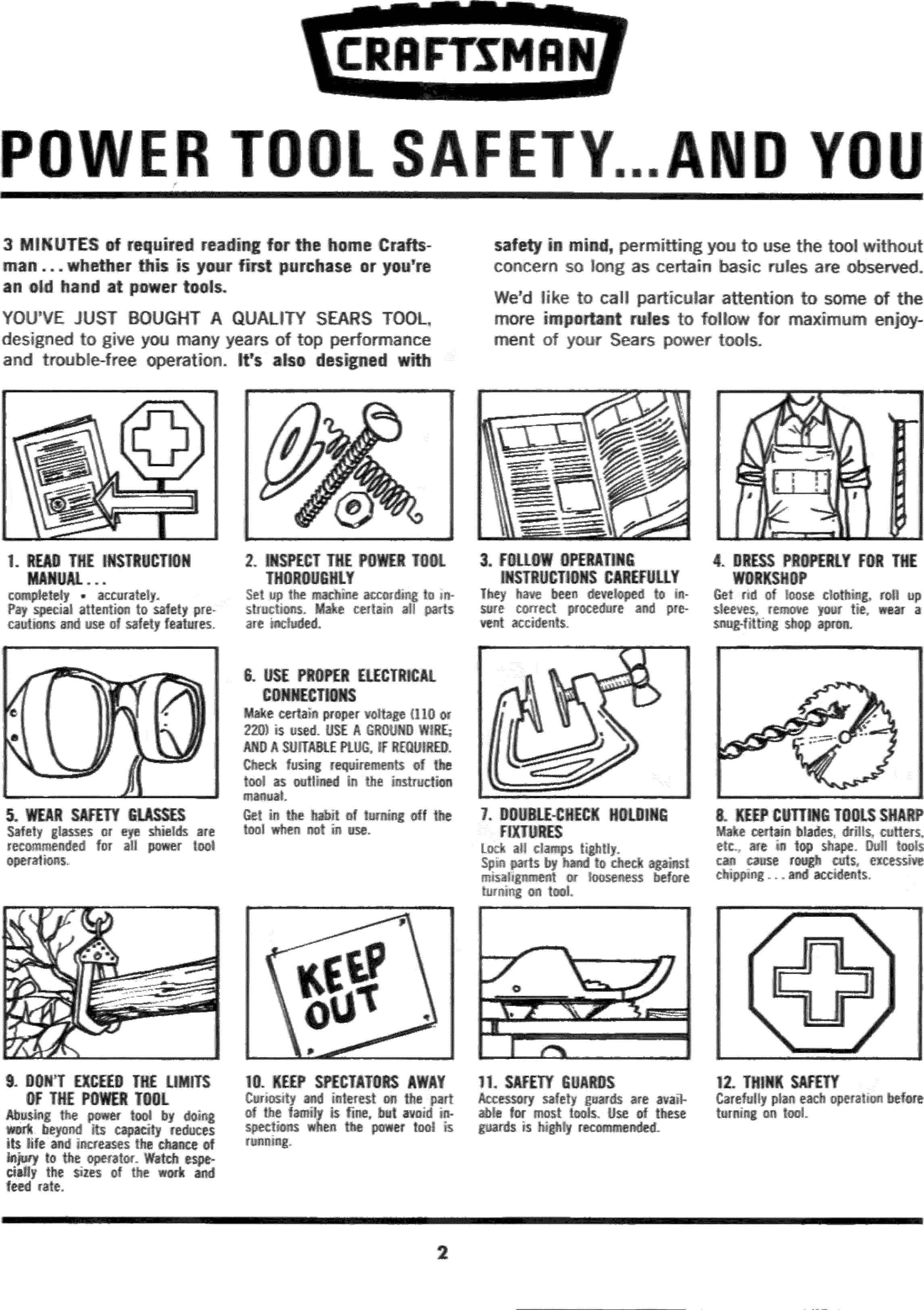 Page 2 of 12 - Craftsman 11323940 User Manual  SHAPER - Manuals And Guides L1001157