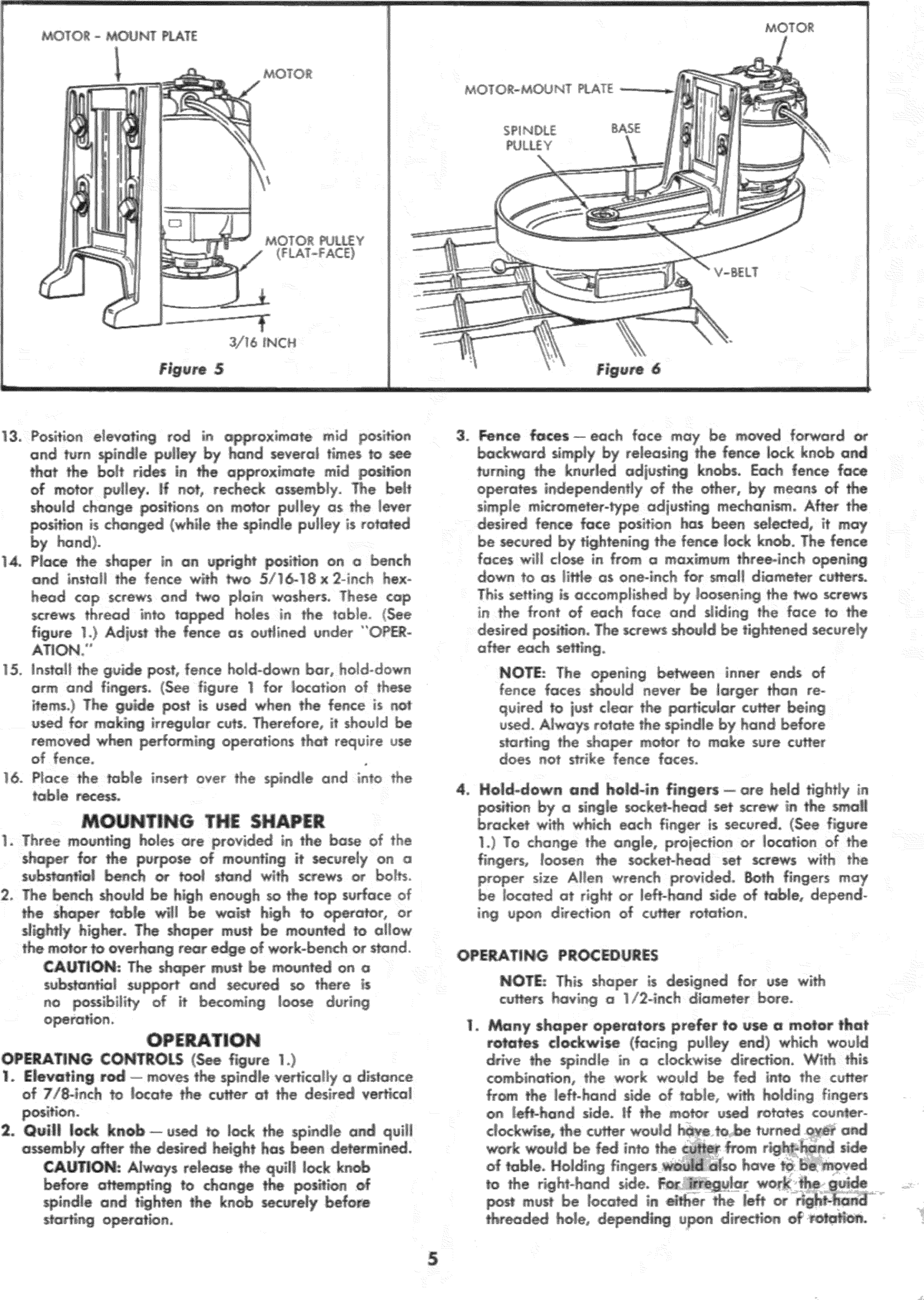 Page 5 of 12 - Craftsman 11323940 User Manual  SHAPER - Manuals And Guides L1001157