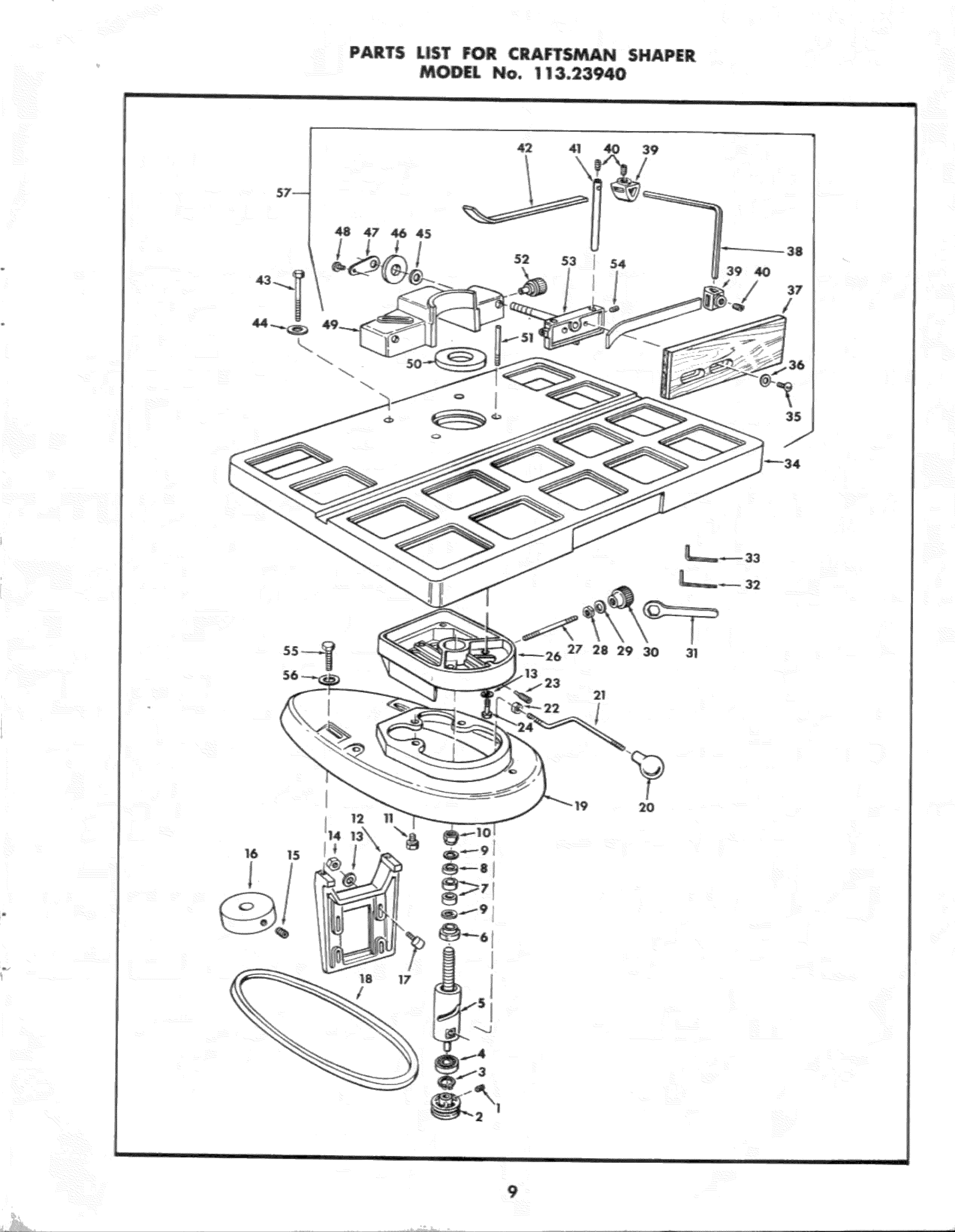 Page 9 of 12 - Craftsman 11323940 User Manual  SHAPER - Manuals And Guides L1001157