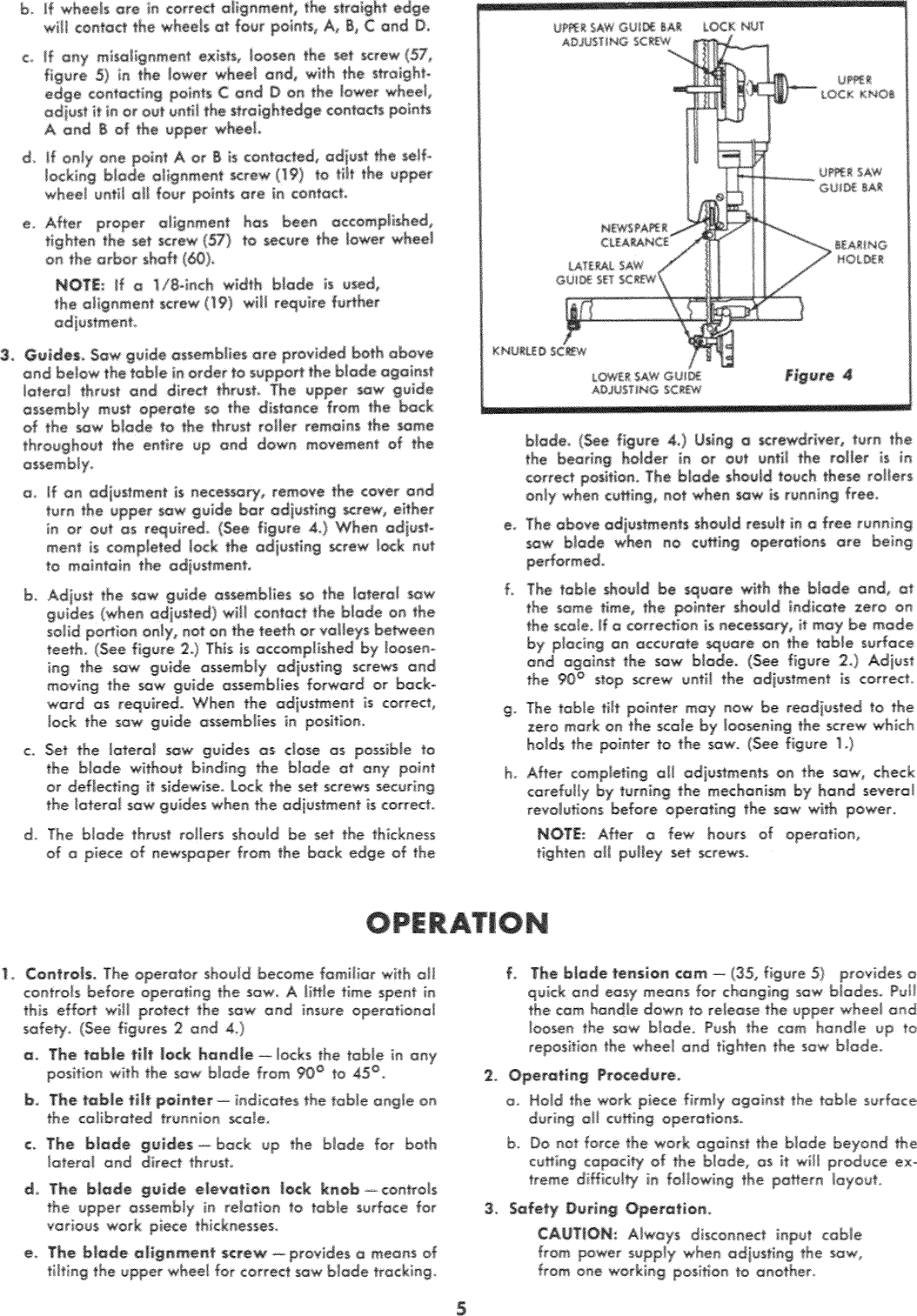 Page 4 of 8 - Craftsman 113242610 User Manual  12 INCH BAND SAW - Manuals And Guides 1108169L