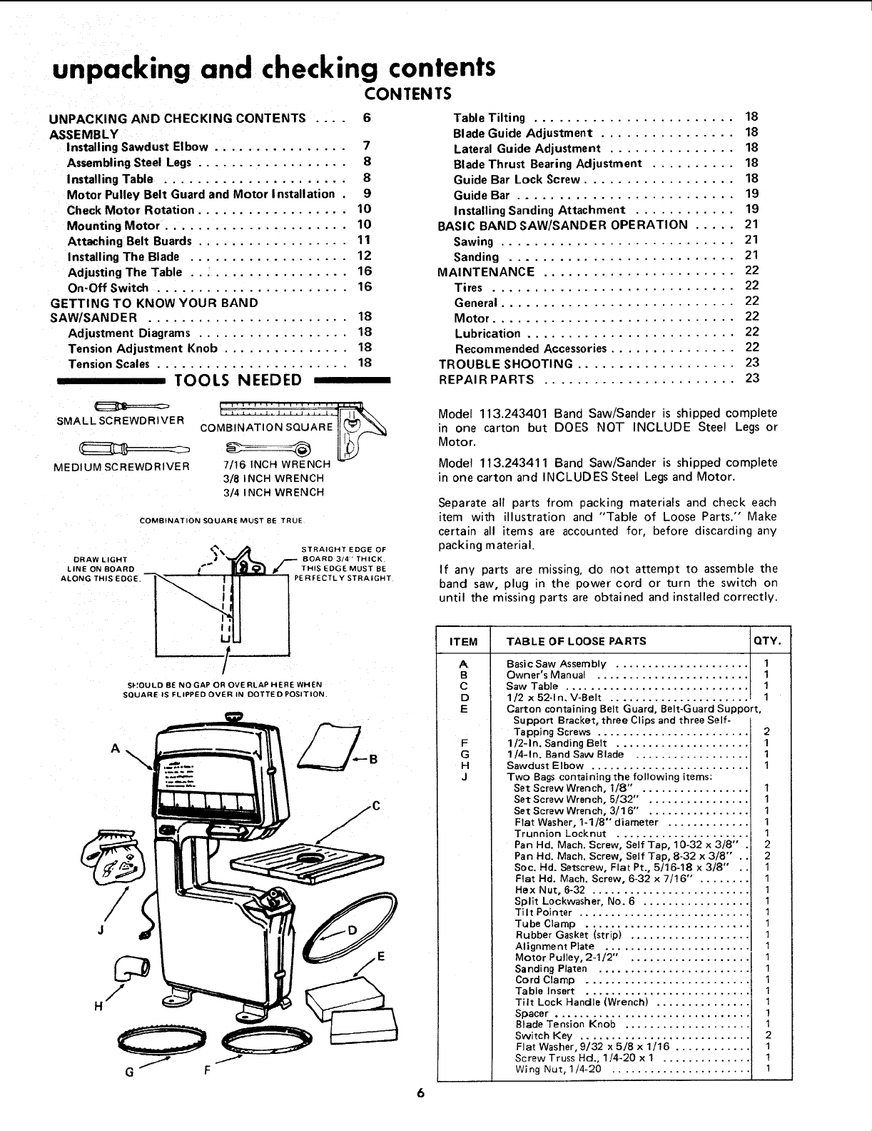 Craftsman 113243401 User Manual 12 INCH BAND SAW Manuals And Guides