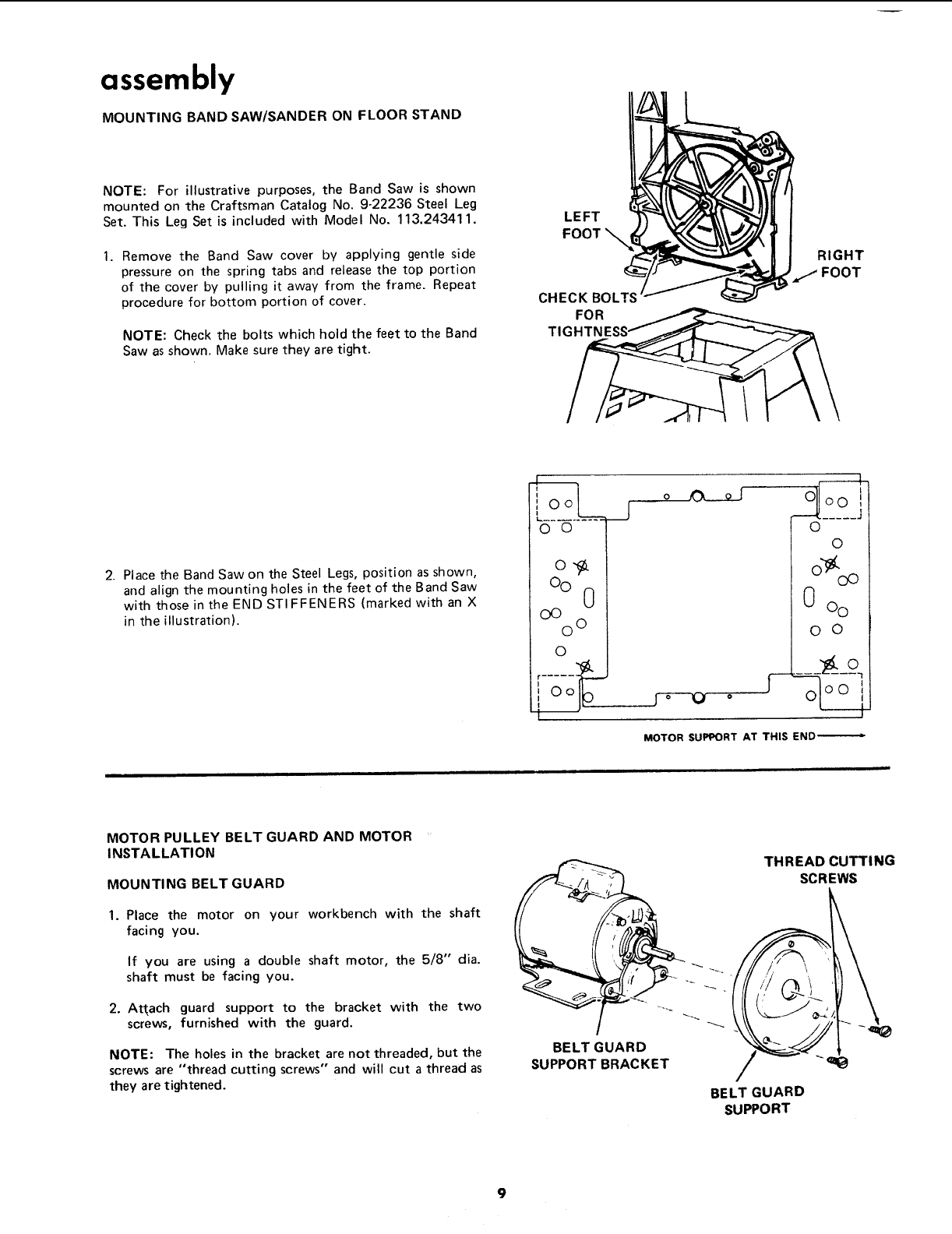 Craftsman 113243401 User Manual 12 INCH BAND SAW Manuals And Guides