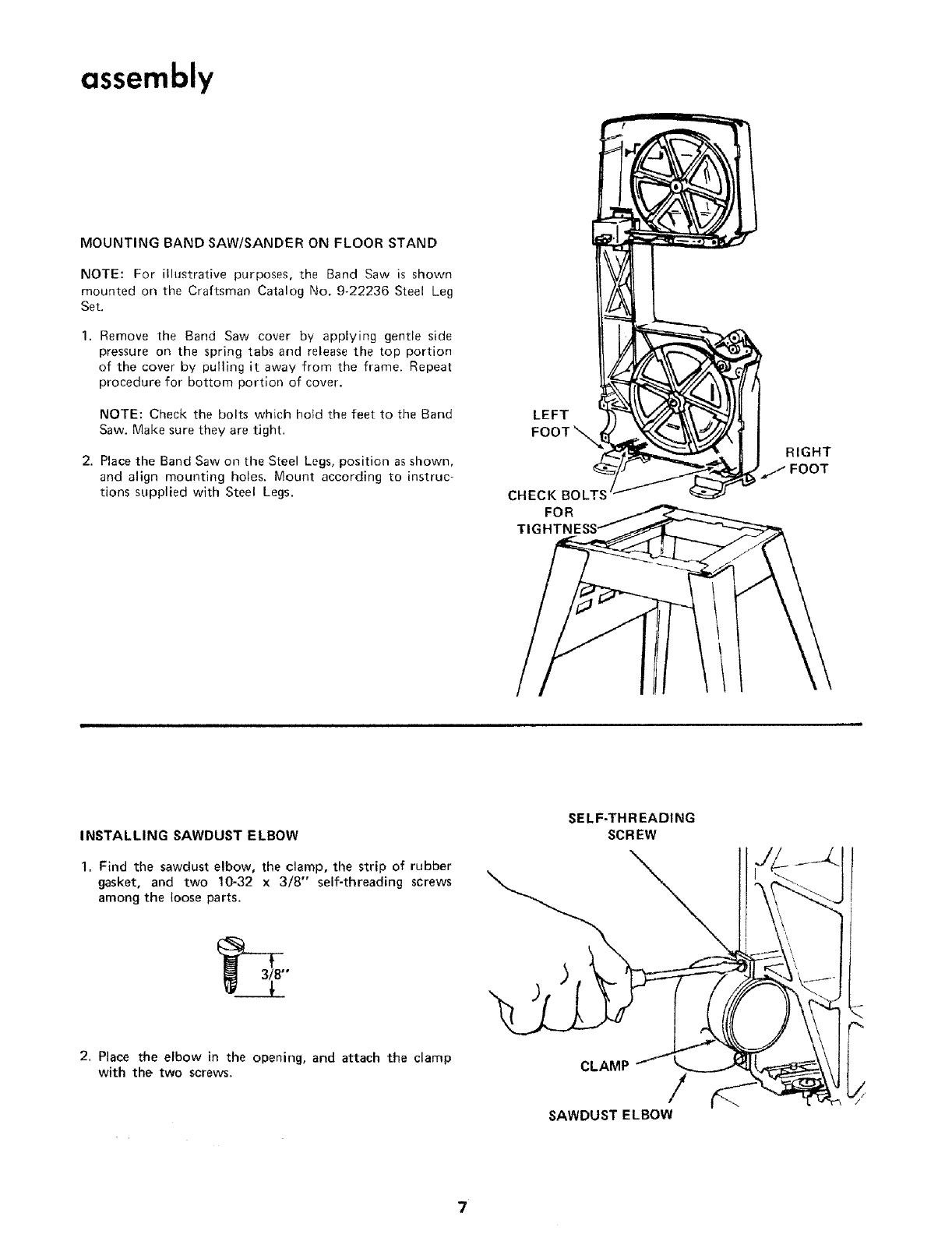 Craftsman 11324350 User Manual 12 INCH BAND SAW Manuals And Guides L0802119