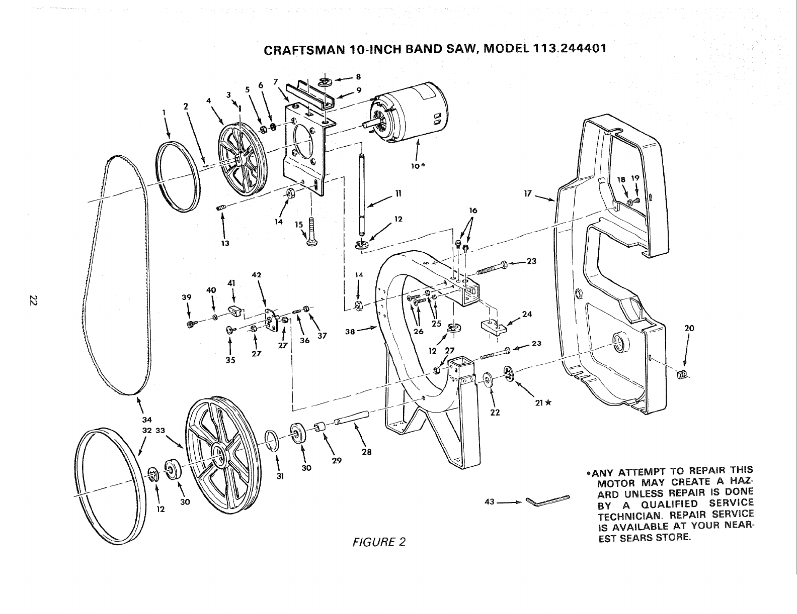 Craftsman 113244401 User Manual 10 INCH BAND SAW Manuals And Guides