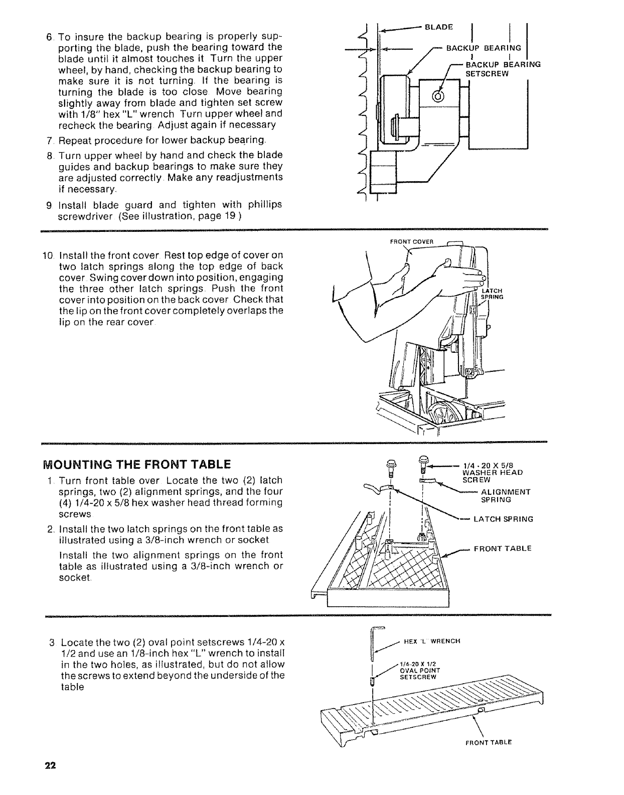Craftsman 113247440 User Manual 12 INCH ELECTRONIC BAND SAW Manuals And