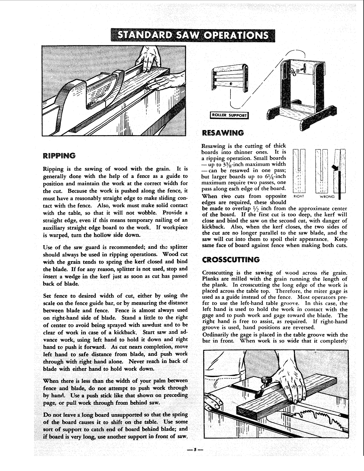 Page 5 of 8 - Craftsman 11327521 User Manual  BENCH SAW 10-INCH TILTING ARBOR. - Manuals And Guides 1008043L