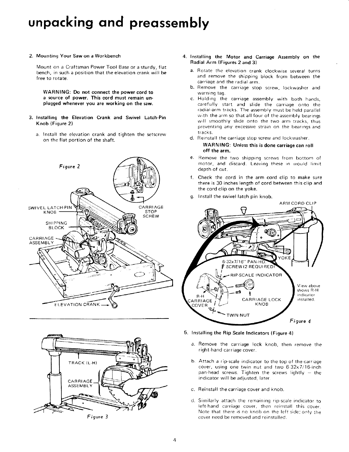 Craftsman 11329461 User Manual 10 INCH ACCRA ARM RADIAL SAW Manuals And ...