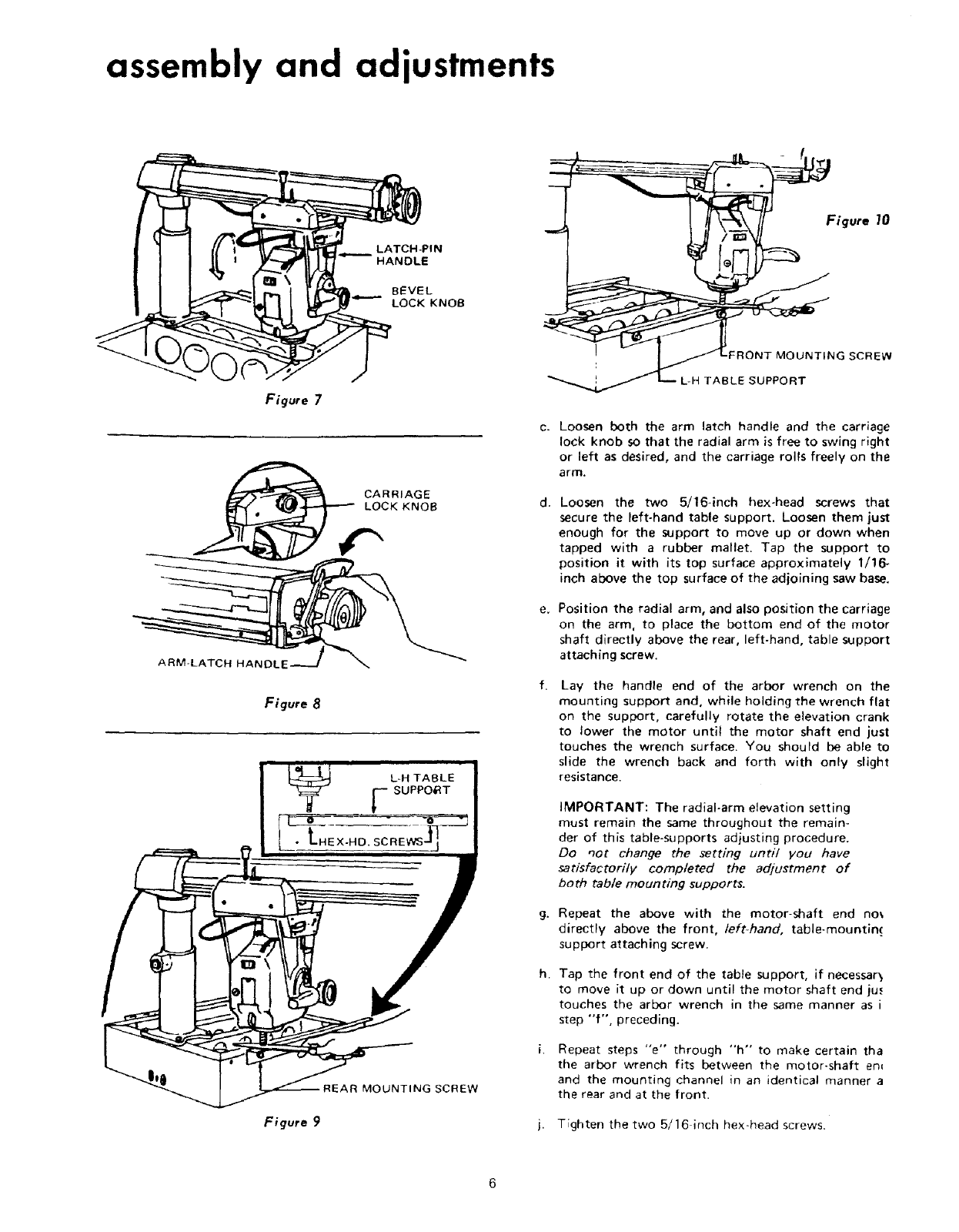 Craftsman 11329461 User Manual 10 INCH ACCRA ARM RADIAL SAW Manuals And ...