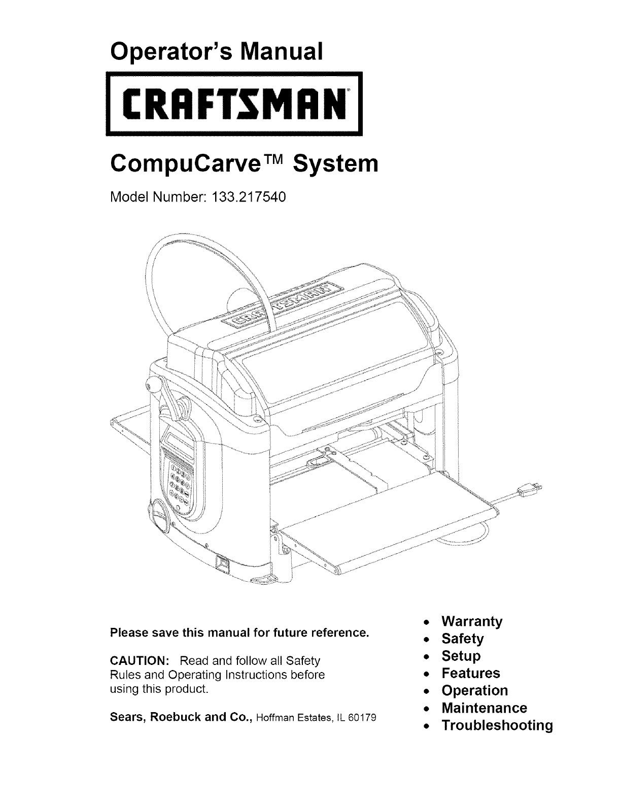 craftsman compucarve carvewright