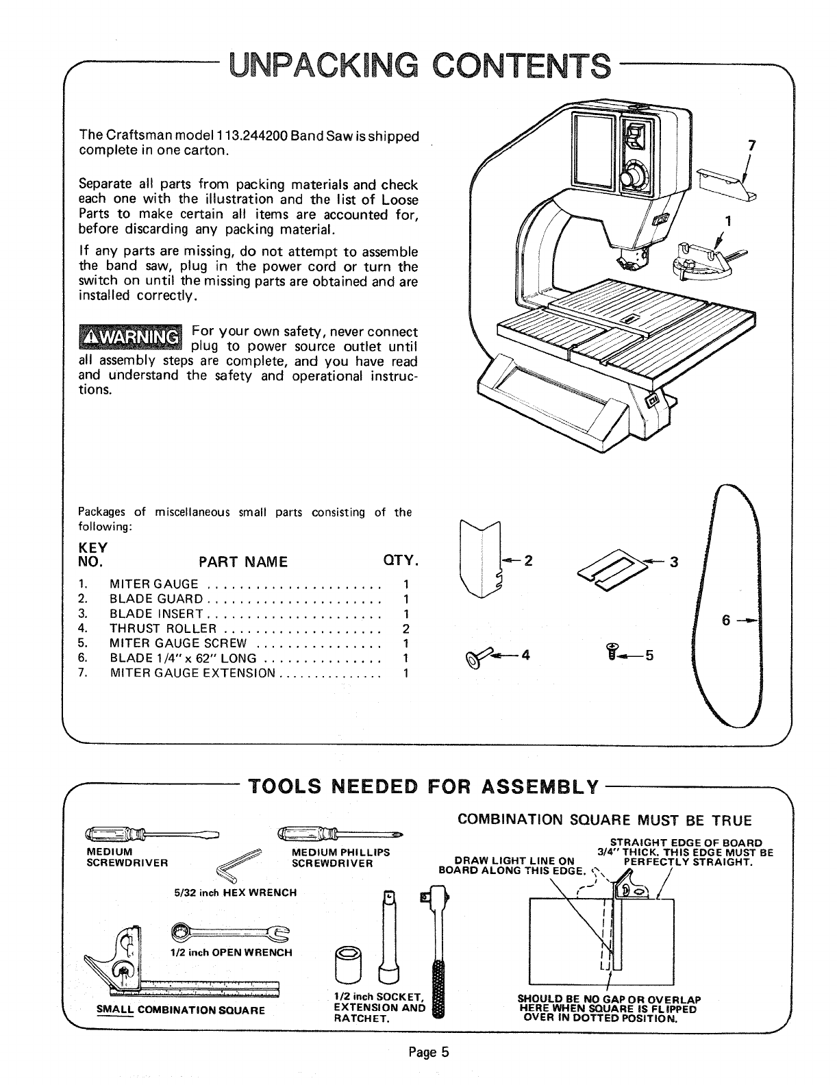 Craftsman 135244200 User Manual 10 INCH BAND SAW Manuals And Guides