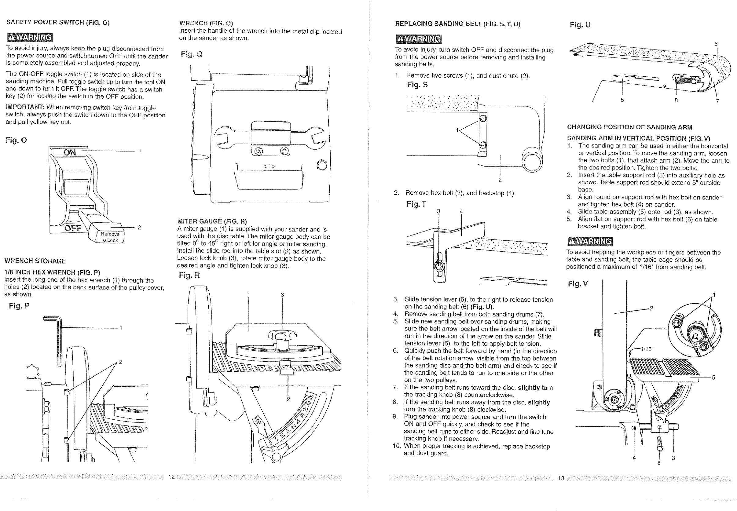 Page 7 of 10 - Craftsman 137215360 User Manual  4 X 36 BELT/DISC SANDER - Manuals And Guides L0803611