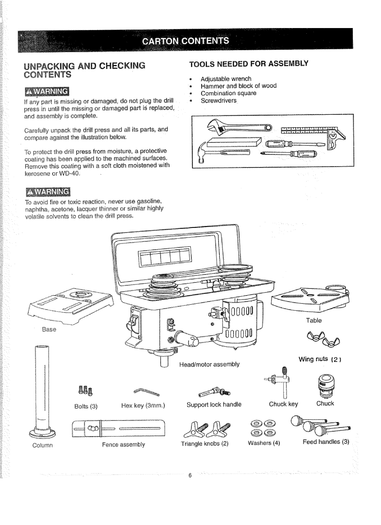 Craftsman 137219000 Drill Press Owner's Manual