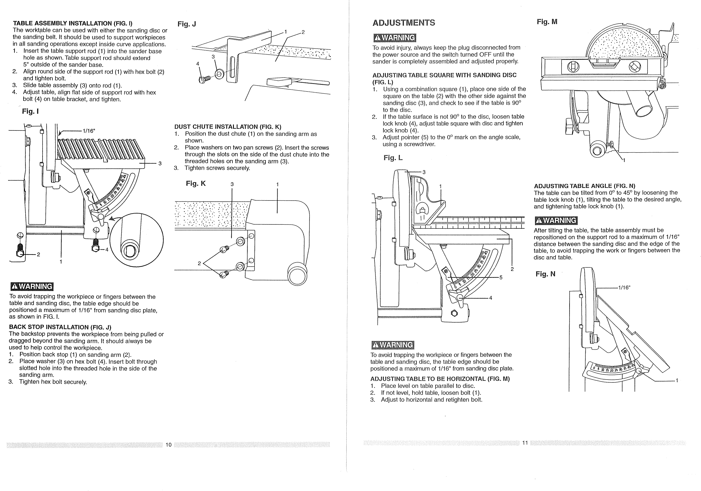 Page 6 of 10 - Craftsman 137283290 User Manual  4 X 36 BELT/DISC SANDER - Manuals And Guides L0805066