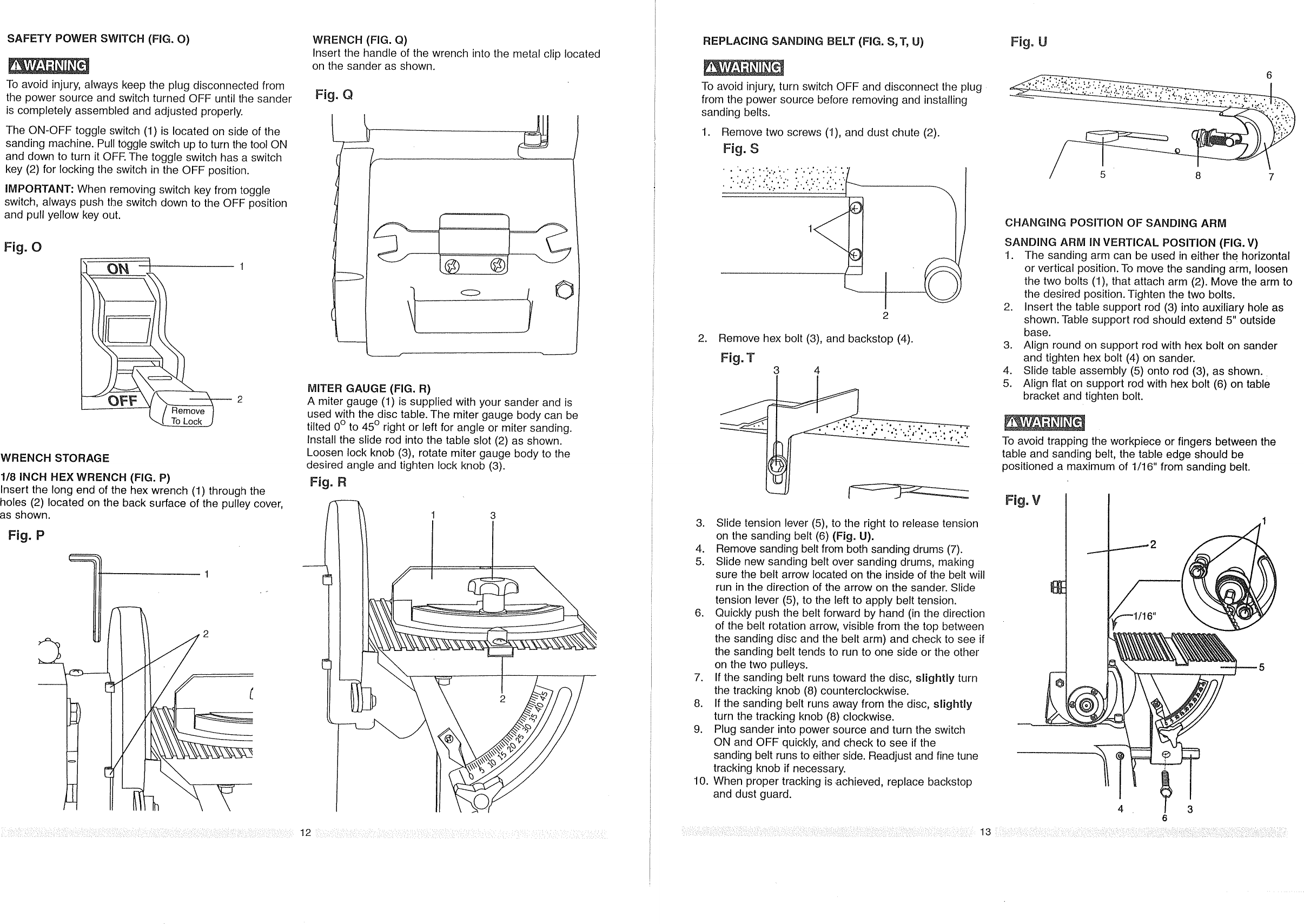 Page 7 of 10 - Craftsman 137283290 User Manual  4 X 36 BELT/DISC SANDER - Manuals And Guides L0805066