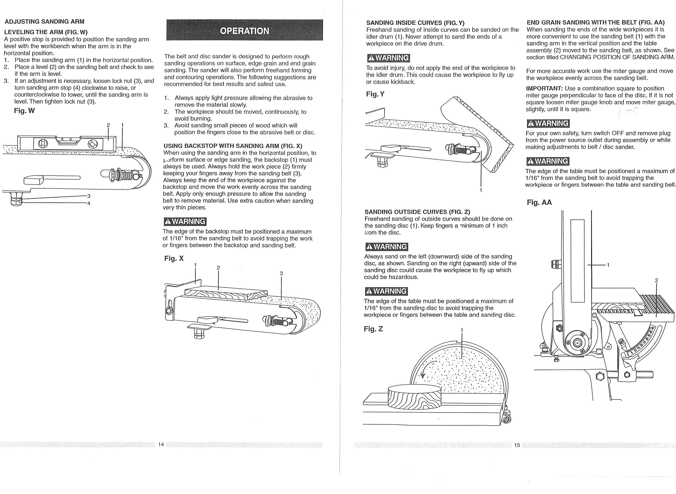 Page 8 of 10 - Craftsman 137283290 User Manual  4 X 36 BELT/DISC SANDER - Manuals And Guides L0805066