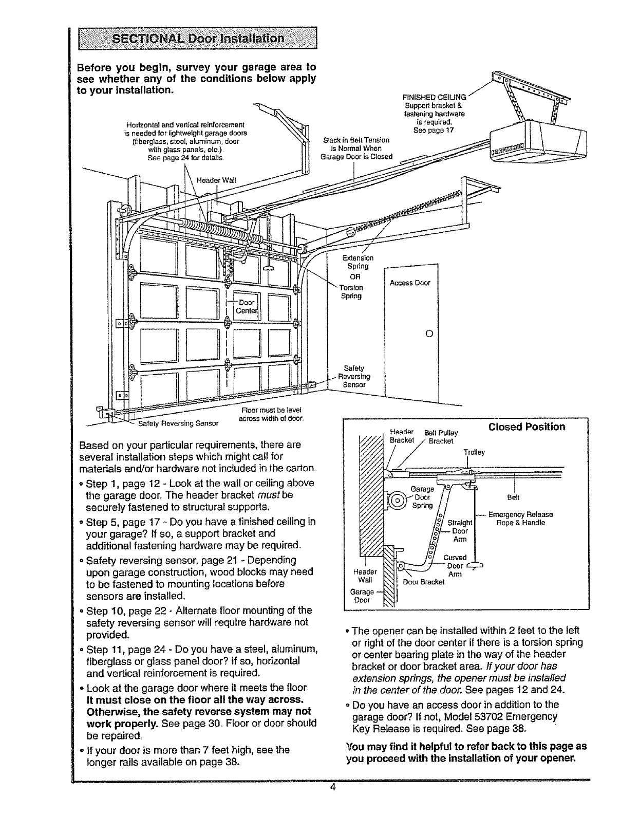 Craftsman 13953800SRT User Manual 1/2 HP GARAGE DOOR OPENER Manuals And ...