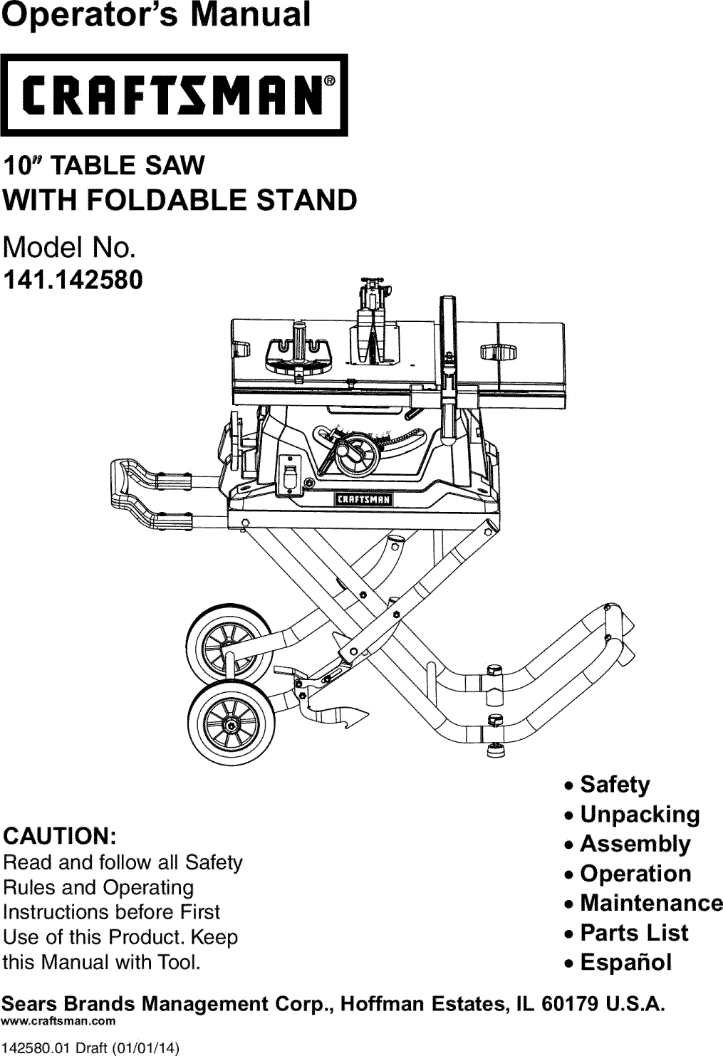 craftsman-141142580-1411219l-user-manual-10-table-saw-manuals-and-guides