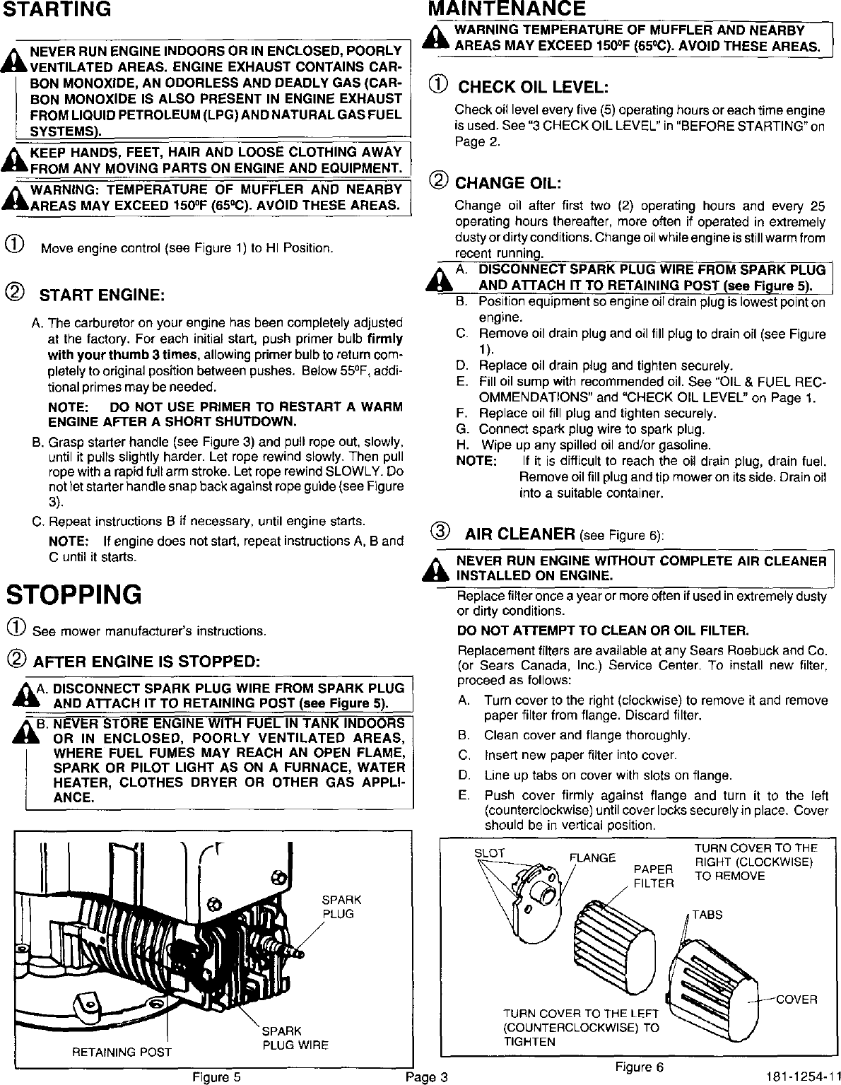 Page 4 of 12 - Craftsman 143016502 User Manual  ENGINE - Manuals And Guides L0102273
