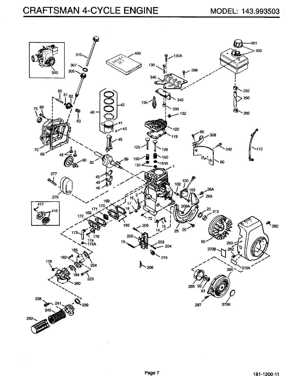 Page 8 of 12 - Craftsman 143993503 User Manual  ENGINE - Manuals And Guides L9060203