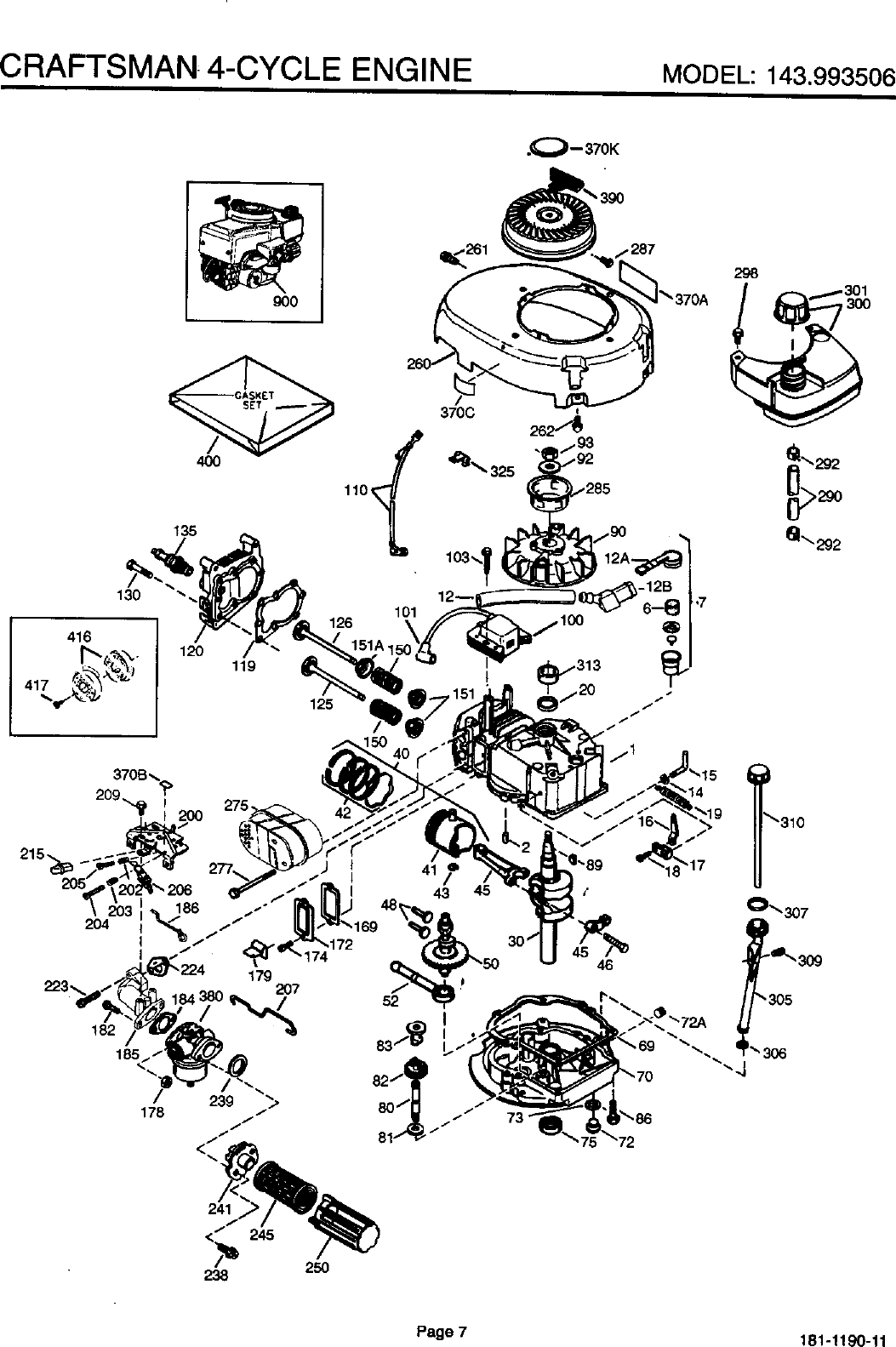 Page 8 of 12 - Craftsman 143993506 User Manual  SEARS SOLID STATE IGNITION ENGINE - Manuals And Guides L9050365