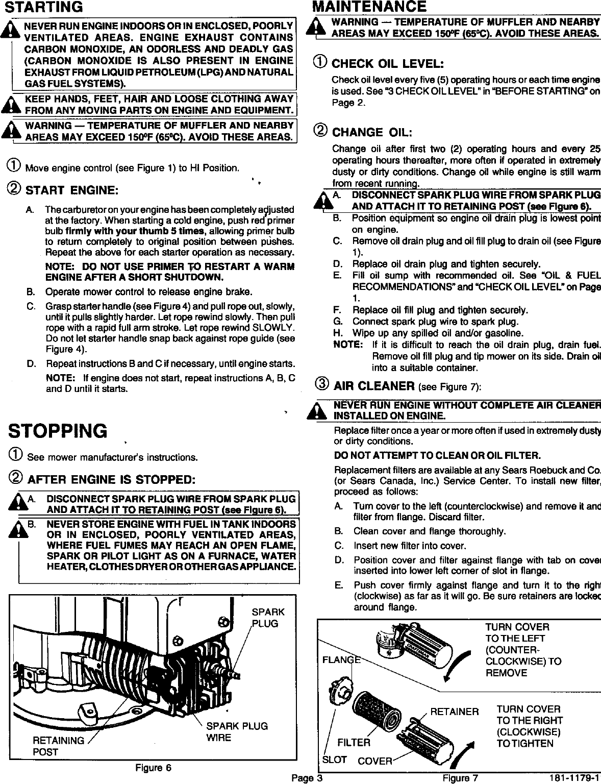 Page 4 of 12 - Craftsman 143995504 User Manual  SEARS SOLID STATE IGINITION ENGINE - Manuals And Guides L9050367