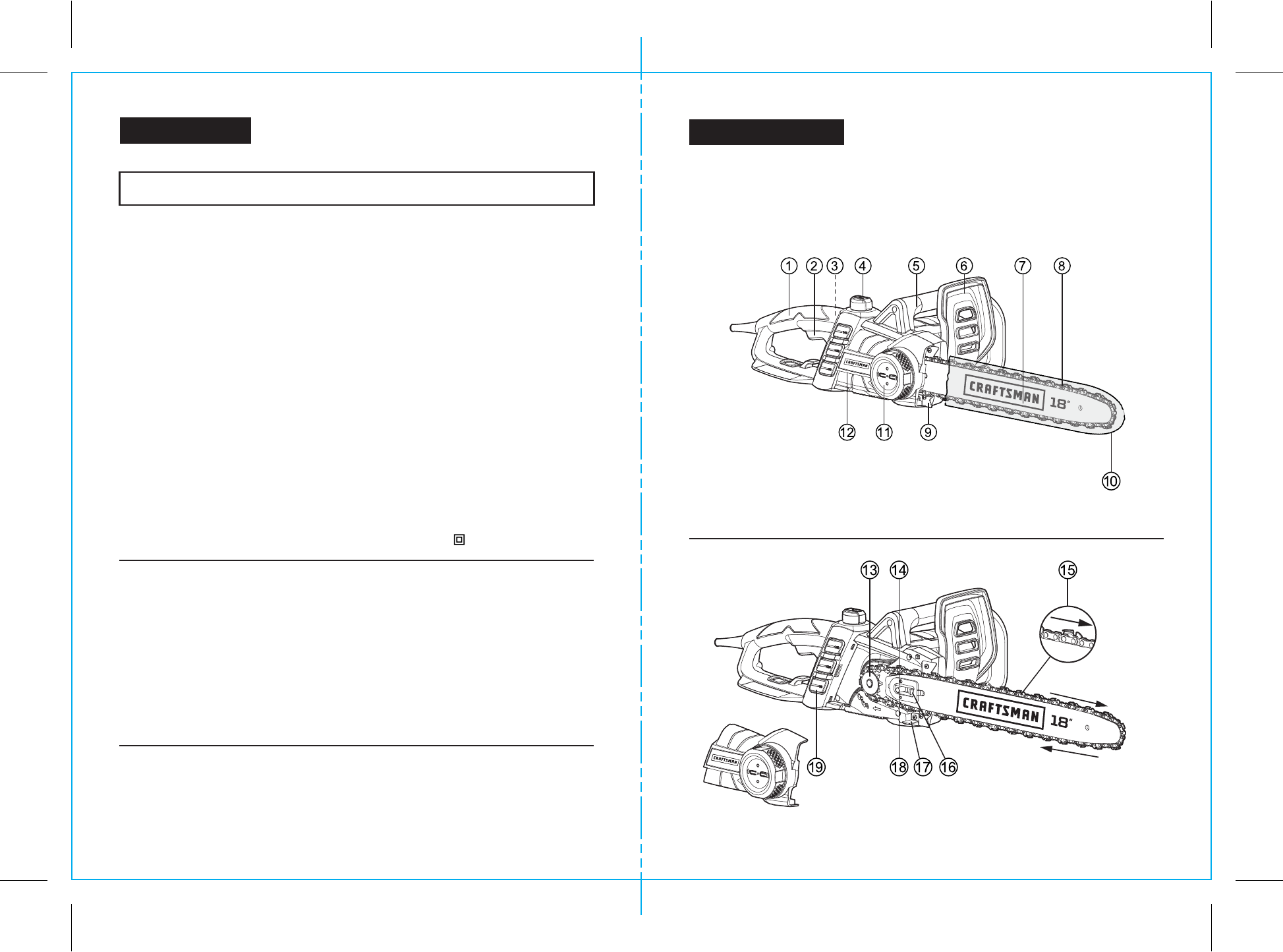 Craftsman 172341201 User Manual ELECTRIC CHAINSAW Manuals And Guides