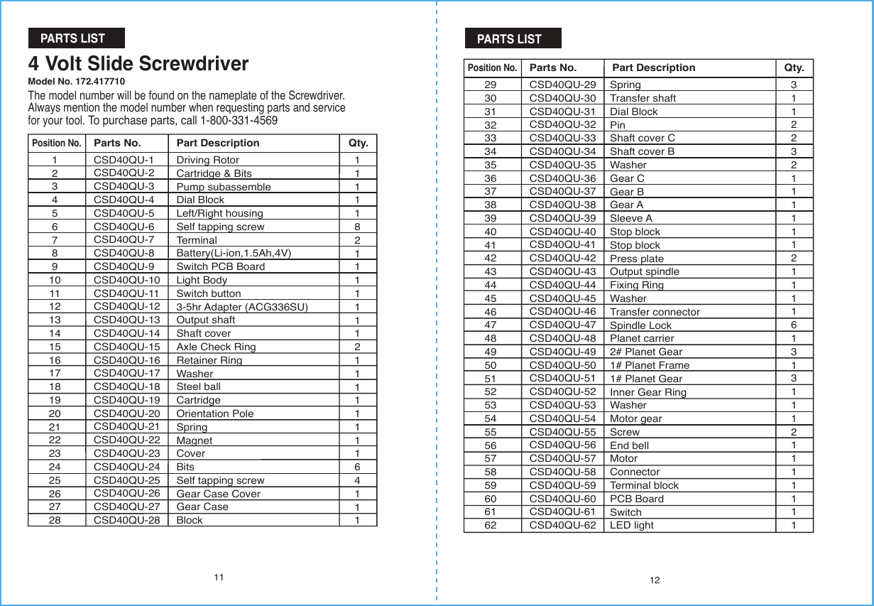 Page 7 of 8 - Craftsman 172417710 41171-ENG READERS_rev -5-31-16 User Manual  SCREWDRIVER CORDLESS - Manuals And Guides 1608260L