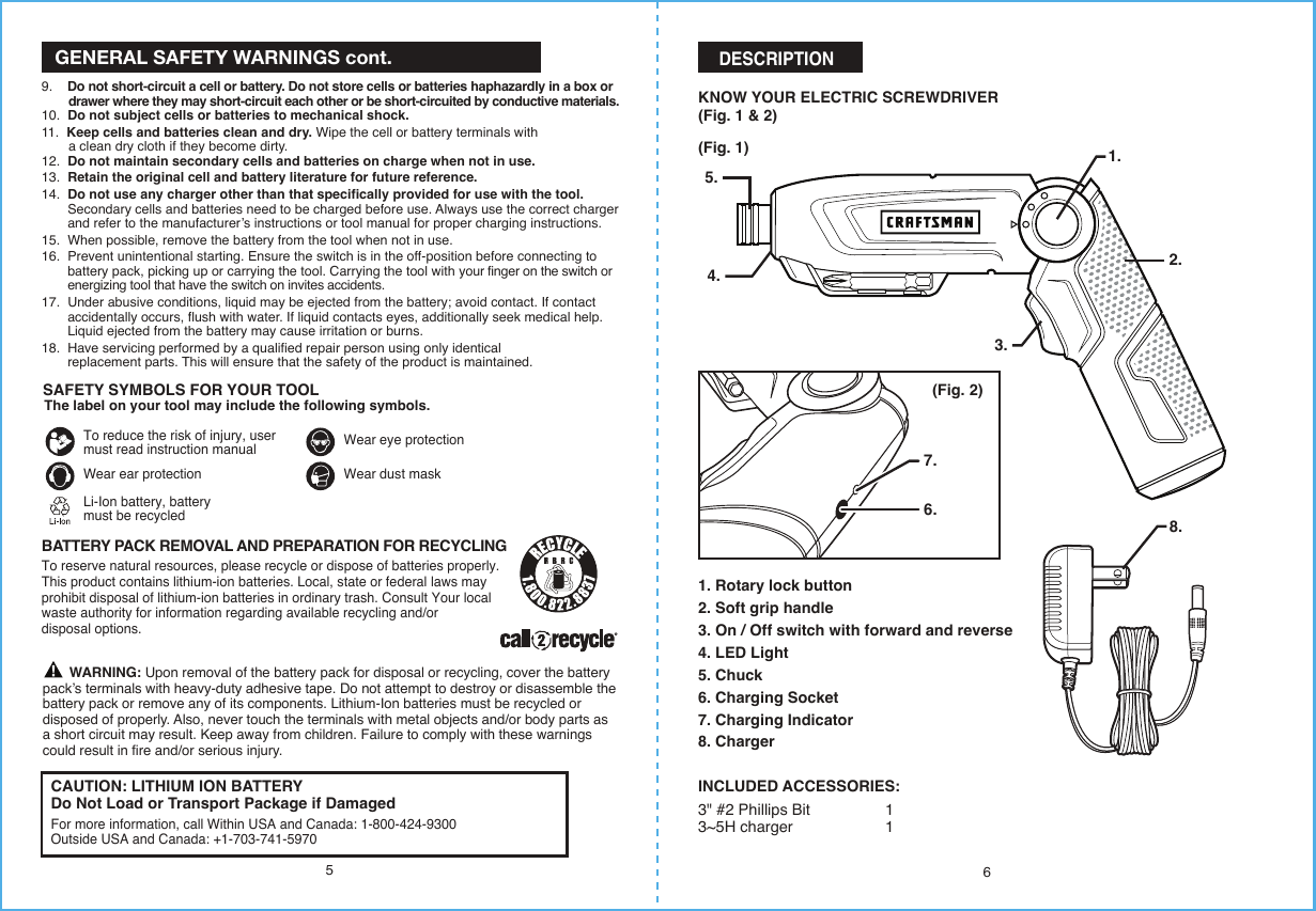 Page 4 of 7 - Craftsman 172417720 41172-ENG READERS_rev _5-31-16 User Manual  SCREWDRIVER CORDLESS - Manuals And Guides 1608261L