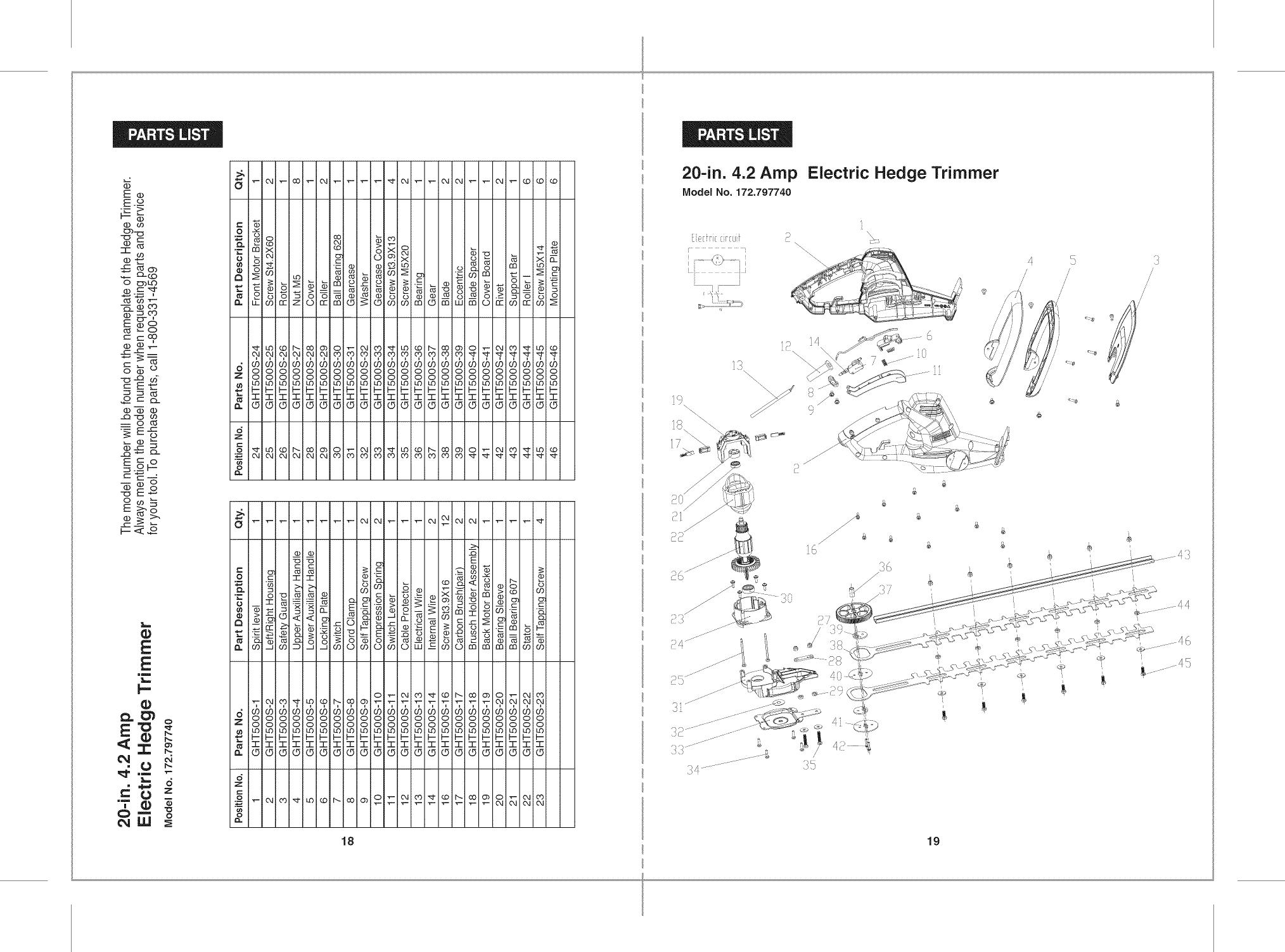 Page 10 of 10 - Craftsman 172797740 User Manual  HEDGE TRIMMER - Manuals And Guides 1503483L