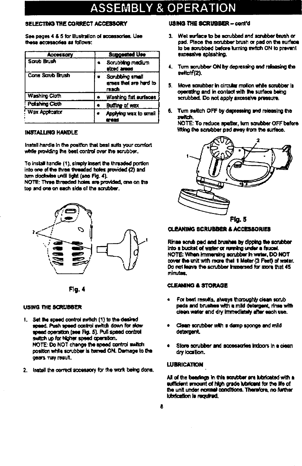 Page 8 of 11 - Craftsman 183112290 User Manual  SCRUBBER - Manuals And Guides L0412355