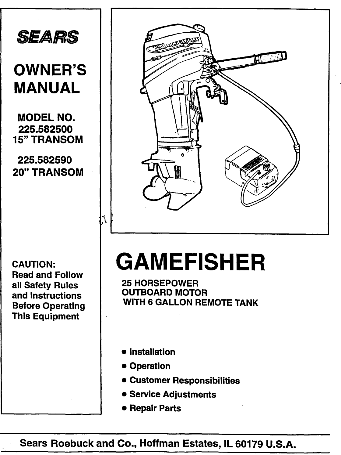 Gamefisher 9.9 outboard motor manual