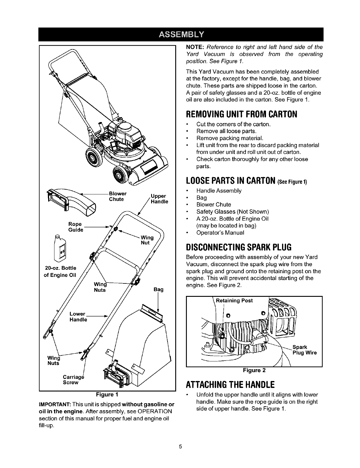 Craftsman 247770110 User Manual YARD VACUUM Manuals And Guides L0308230