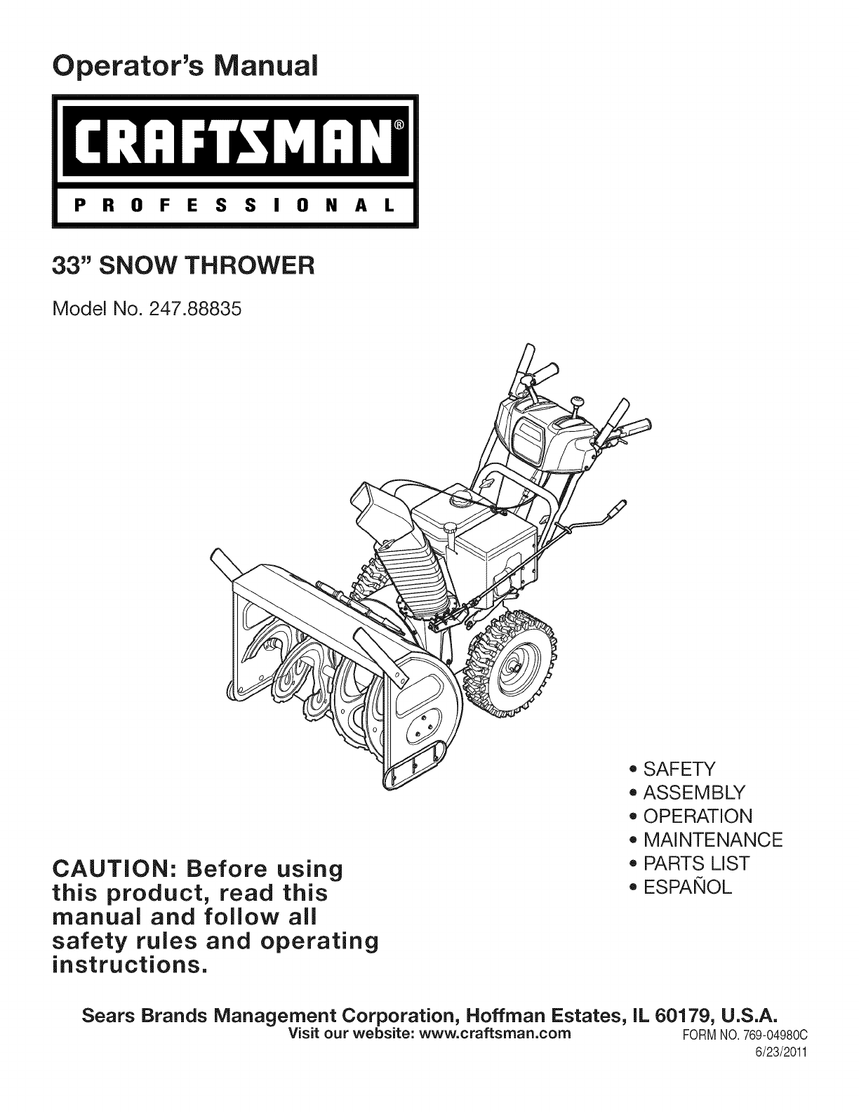 Genuine Sears Craftsman  ROD-LIFT INDEX Part#  747-3175A 