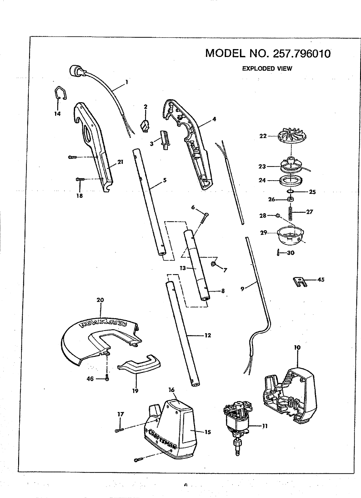 Craftsman 257796010 User Manual WEED AND GRASS TRIMMER Manuals Guides L0707275