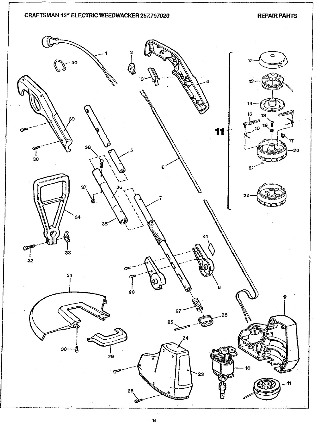 Page 6 of 8 - Craftsman 257797020 User Manual  13 ELECTRIC WEEDWACKER - Manuals And Guides L0707272